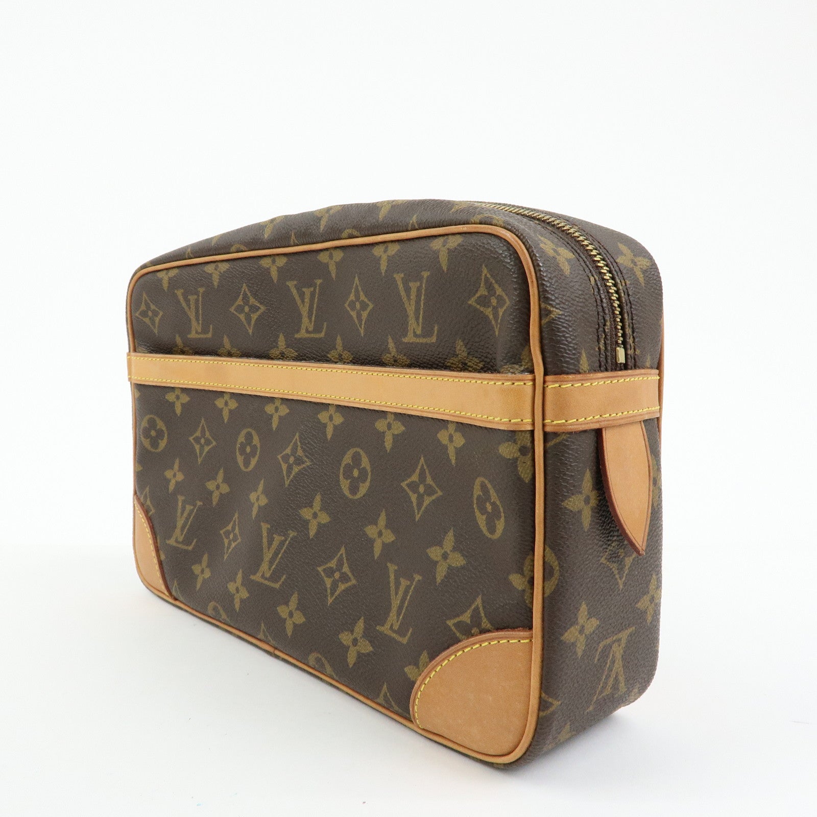 Louis Vuitton Monogram Compiegne 28 Pouch Clutch Bag Brown M51845