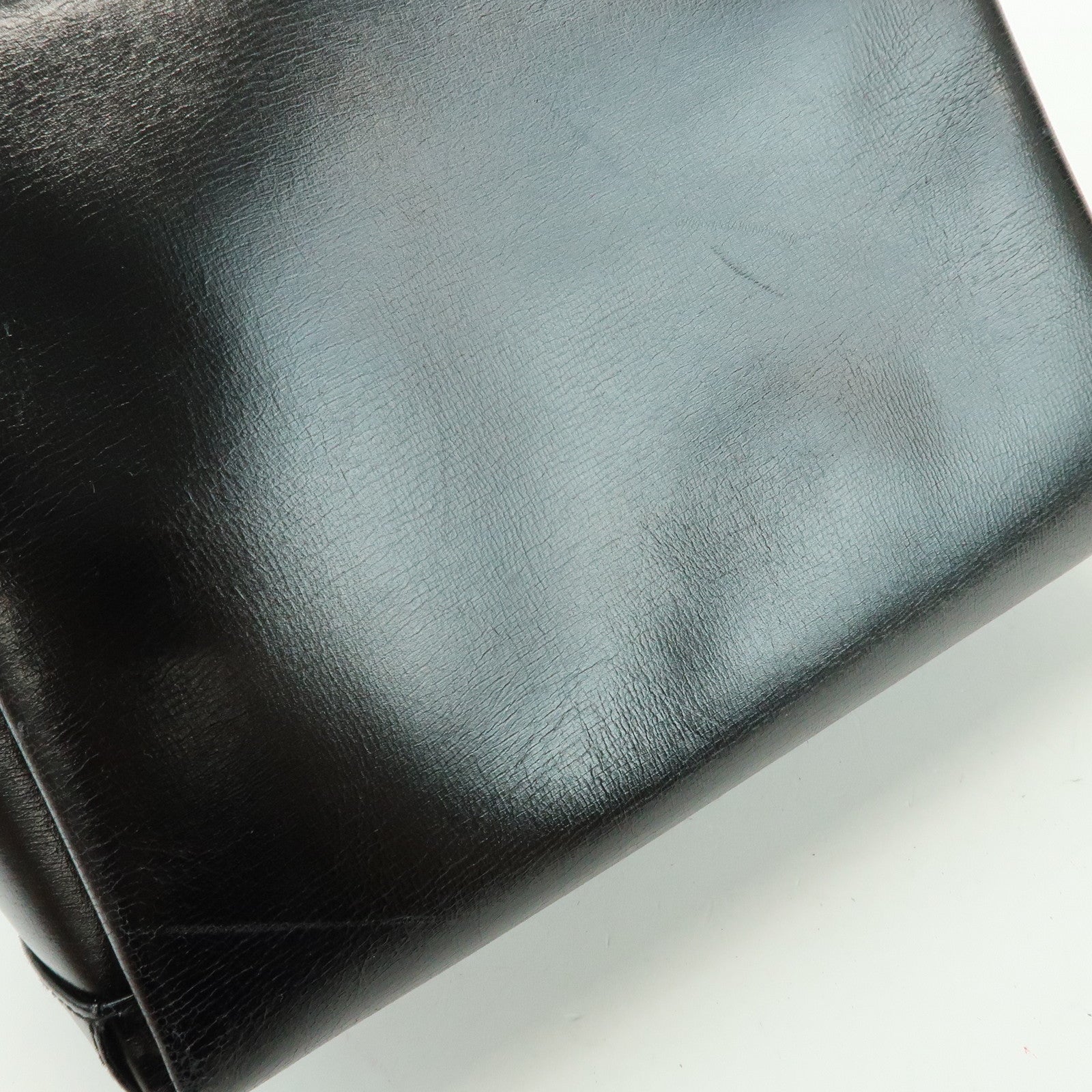 GUCCI Old Gucci Leather Hand Bag Top Handle Bag Black 000・26・0025