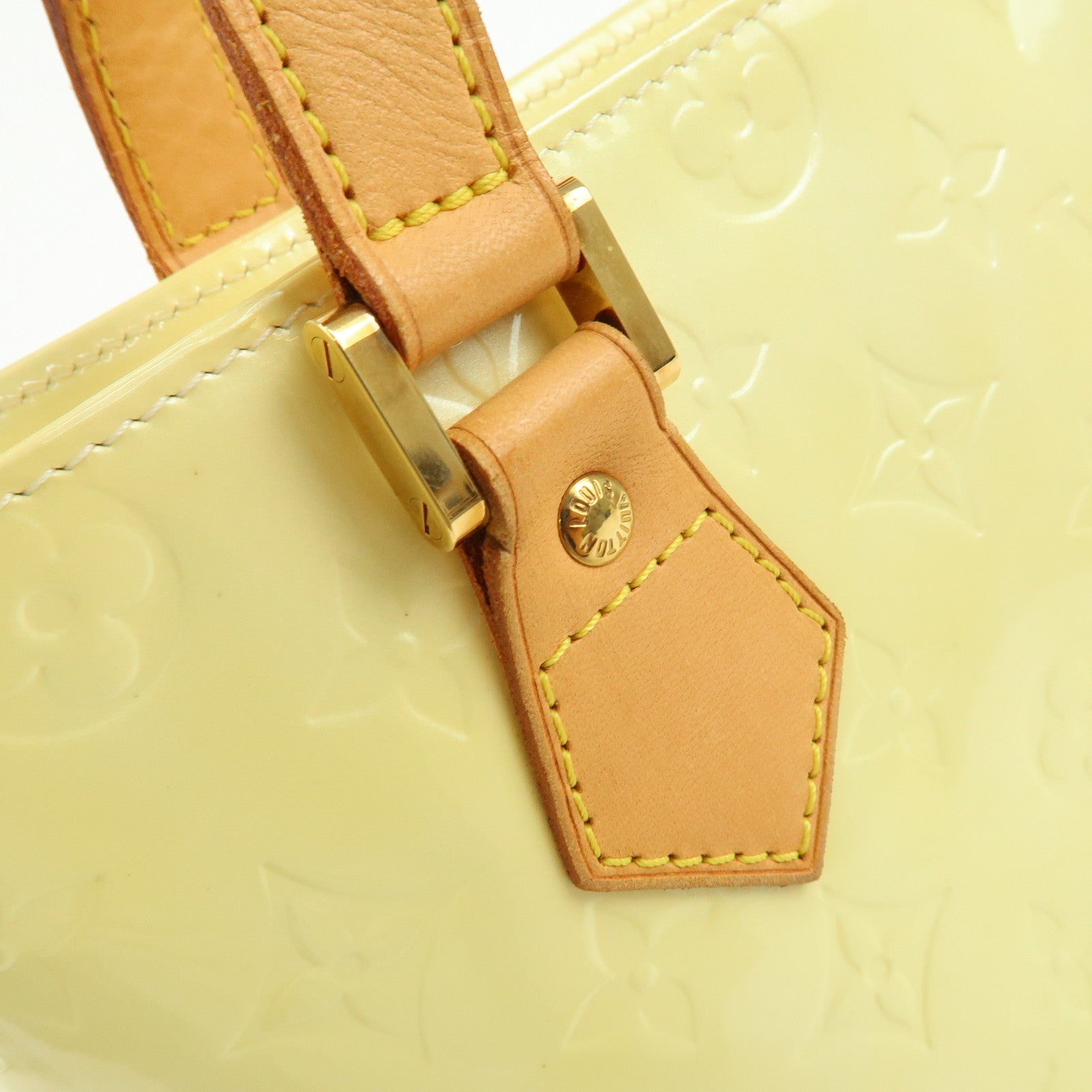 Louis Vuitton Monogram Vernis Houston Tote Hand Bag Beige M91004