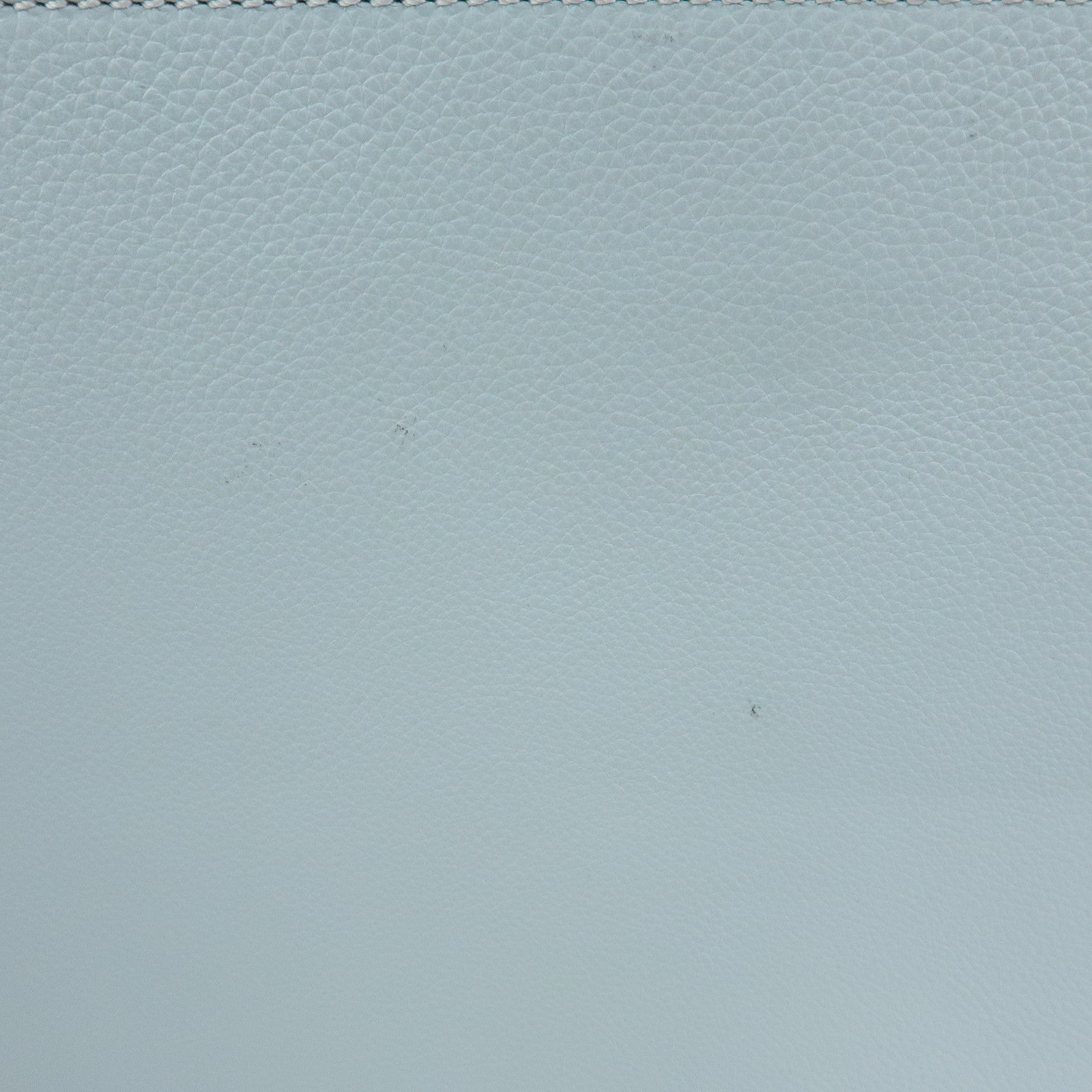 FENDI Leather Clutch Bag Document Case Flat Pouch Light Blue 7N0167