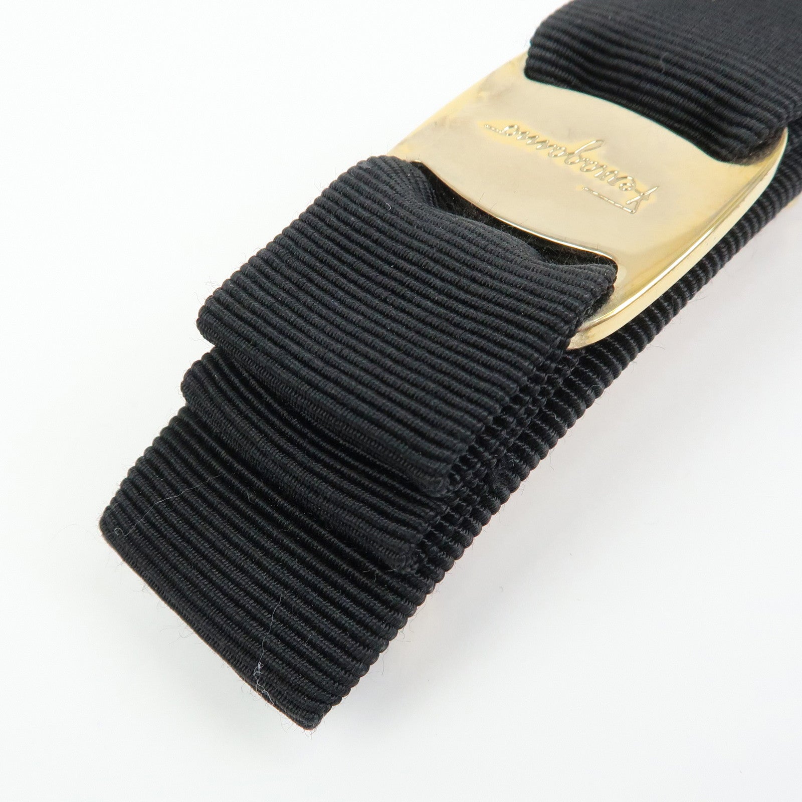 Ferragamo Vara Ribbon Viscose Valletta Hair Accessory Black