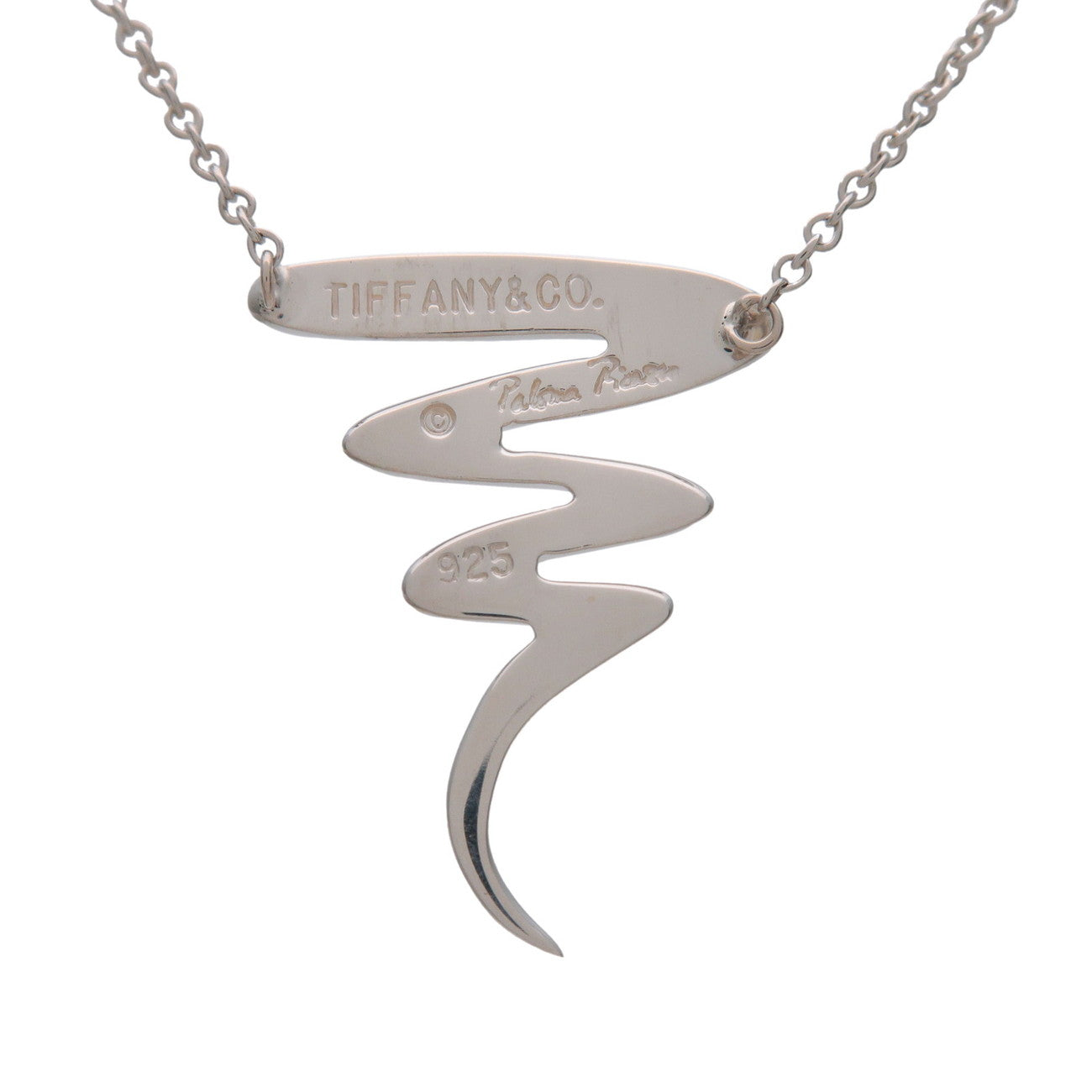 Tiffany & Co Paloma Picasso Scribble Necklace SV925 Silver