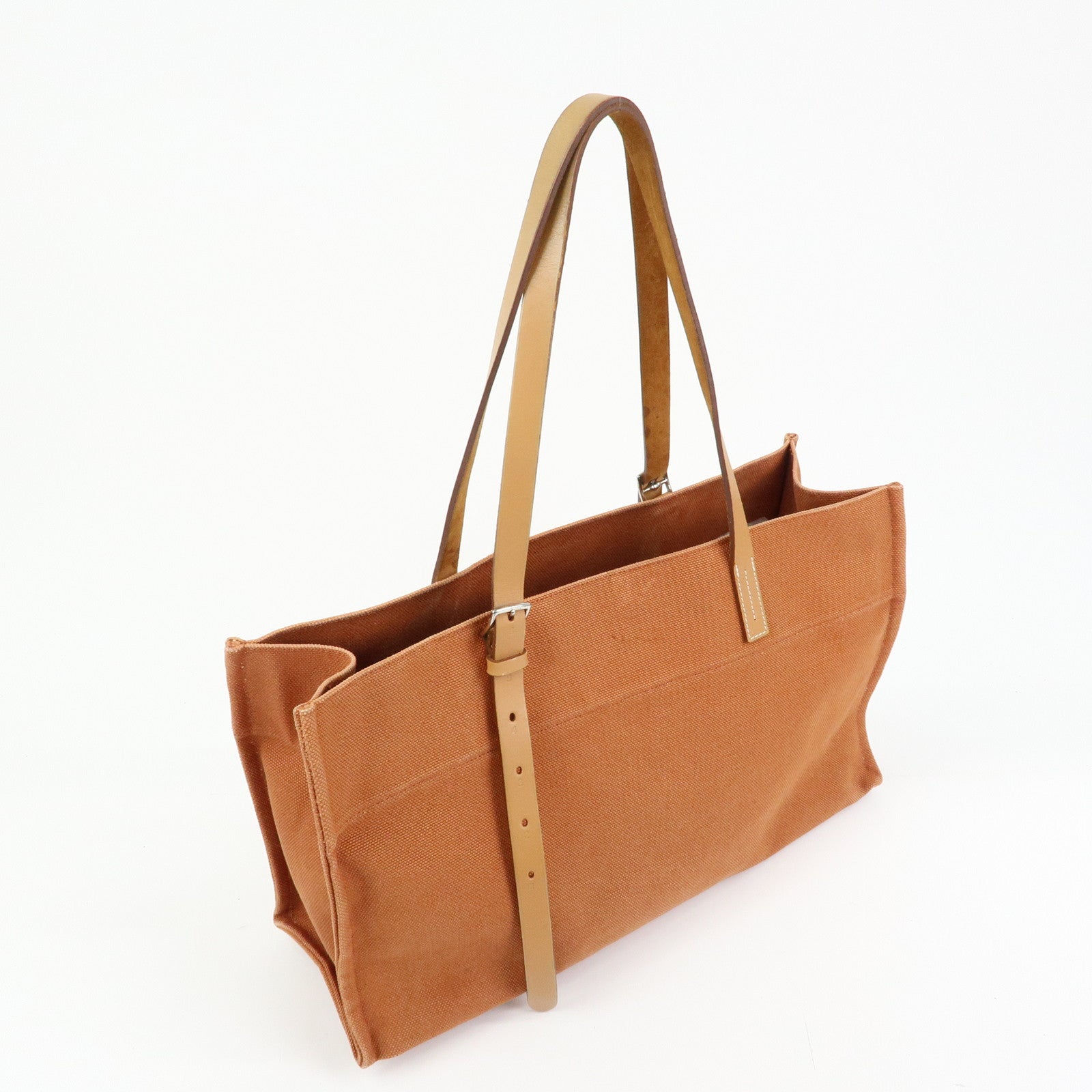 HERMES Etriviere Elan Toile Goeland Tote Bag Shoulder Bag □O Stamped