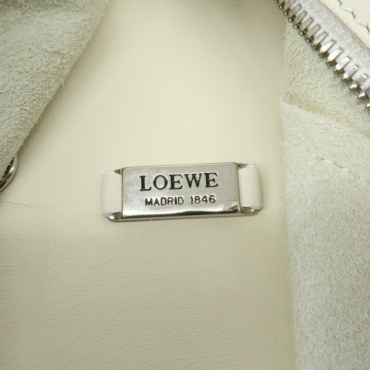 LOEWE Anton Leather Backpack Rucksack Ivory