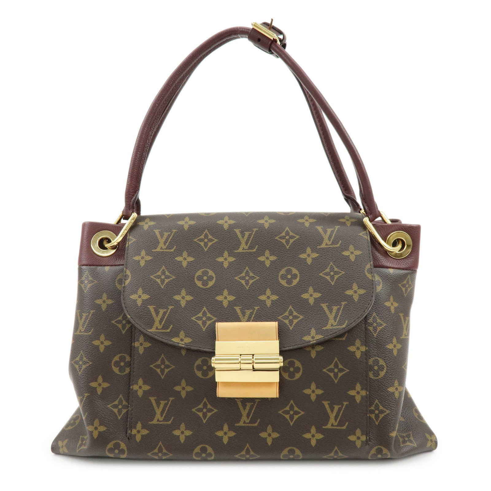 Louis Vuitton Monogram Olympe Canvas Hand Bag Shoulder Bag Brown M40579