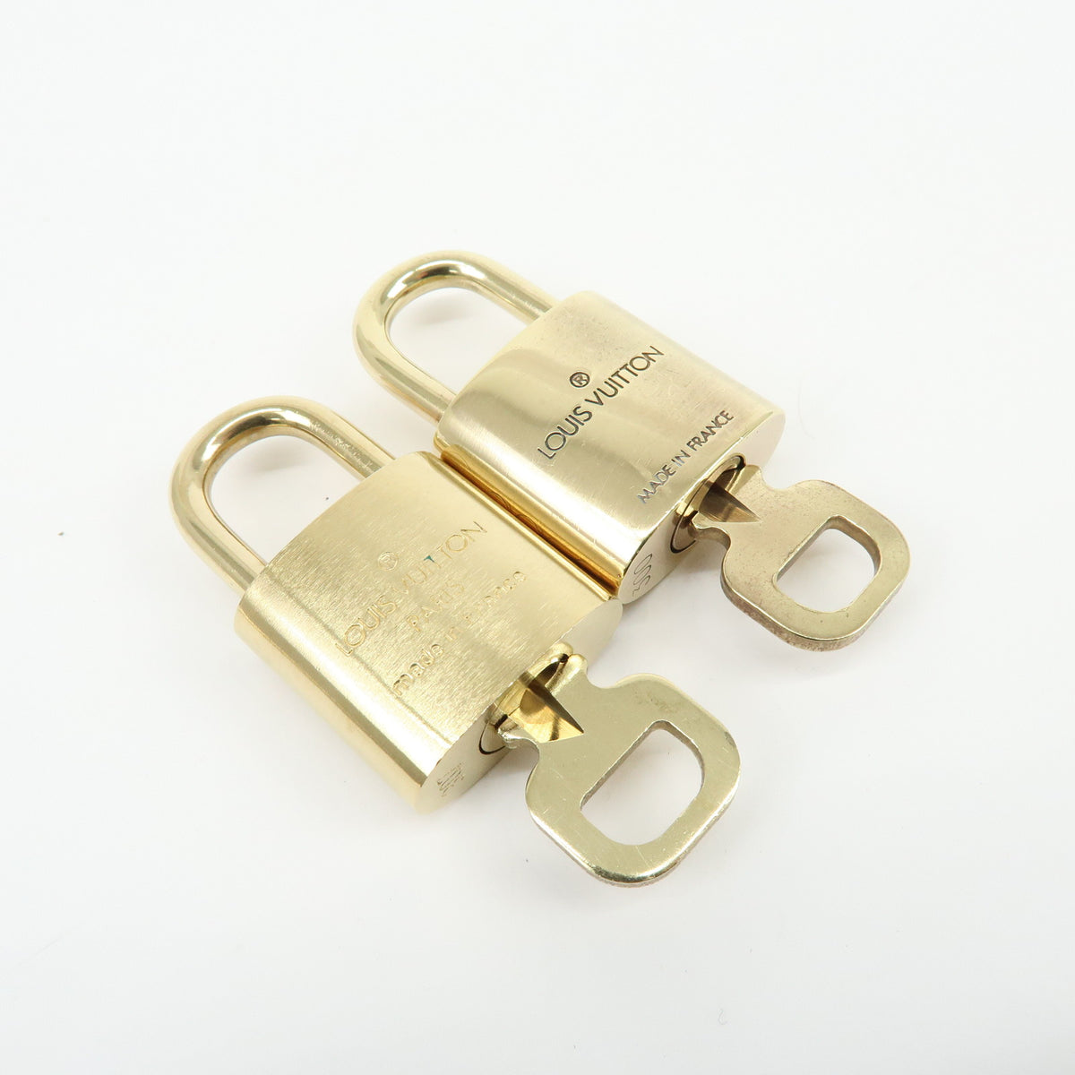 Louis Vuitton Lot of 10 Lock & Key Cadena Key Lock Gold