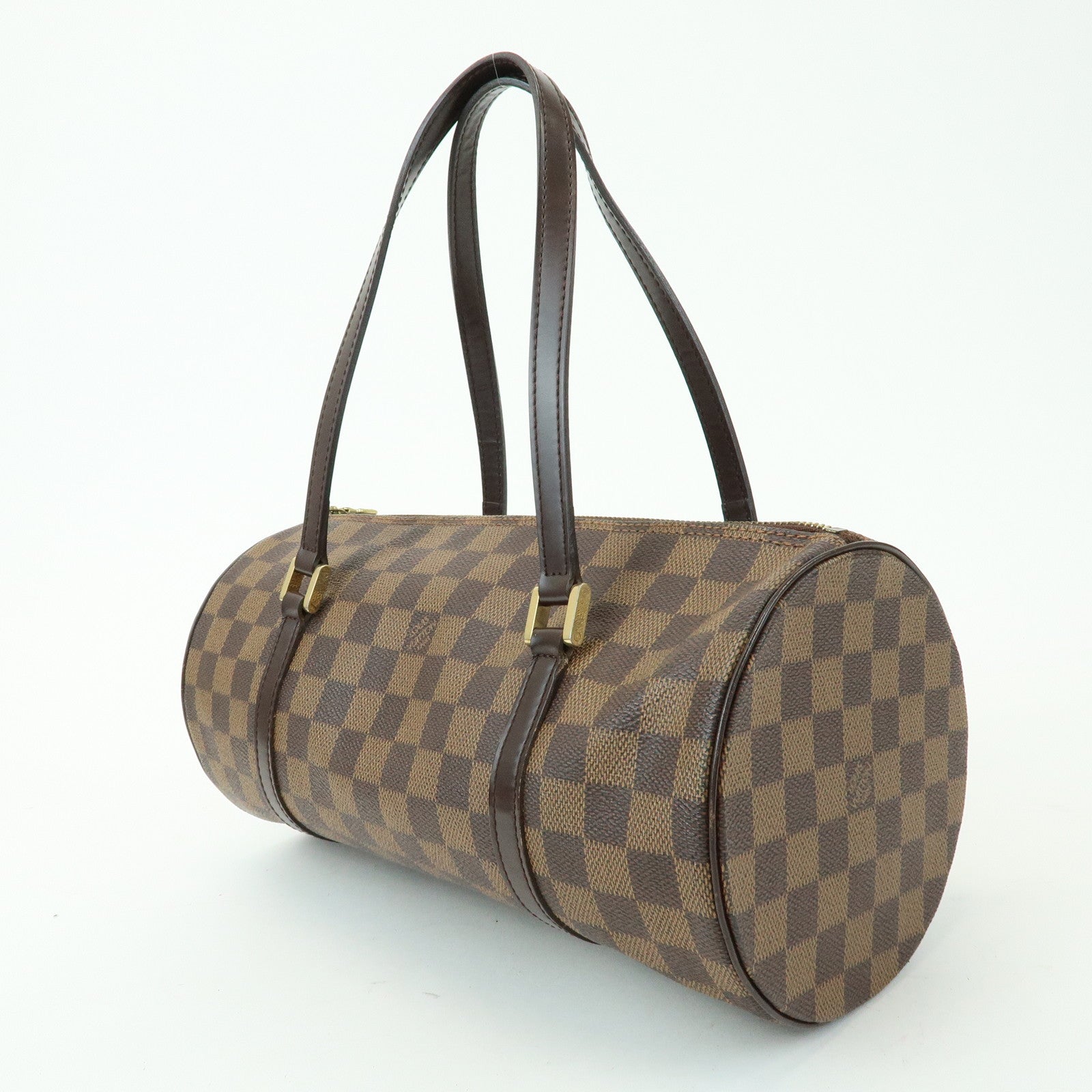 Louis Vuitton Damier Ebene Papillon 30 Hand Bag & Pouch Brown N51303