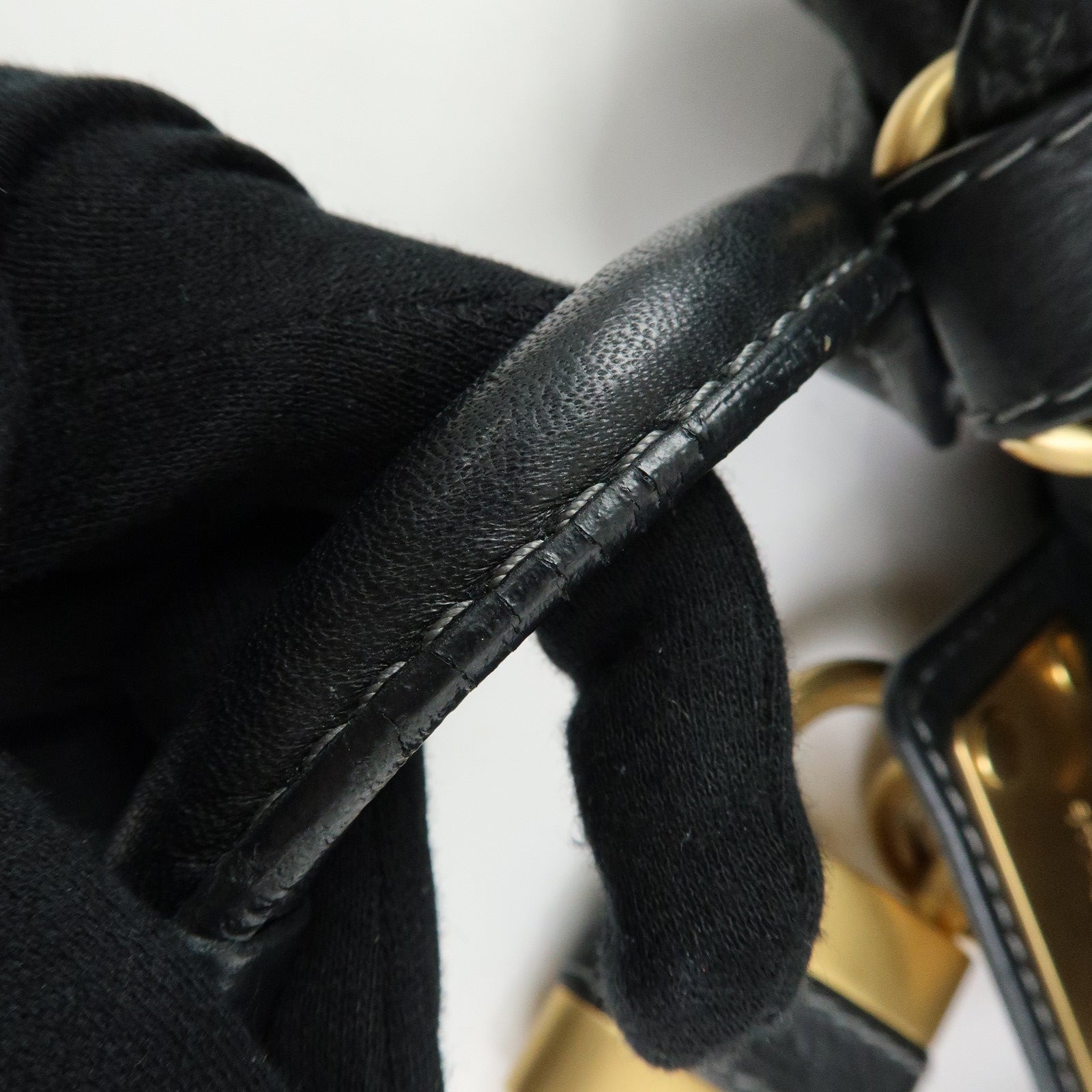 Chloe Paddington Leather Boston Bag Hand Bag Black
