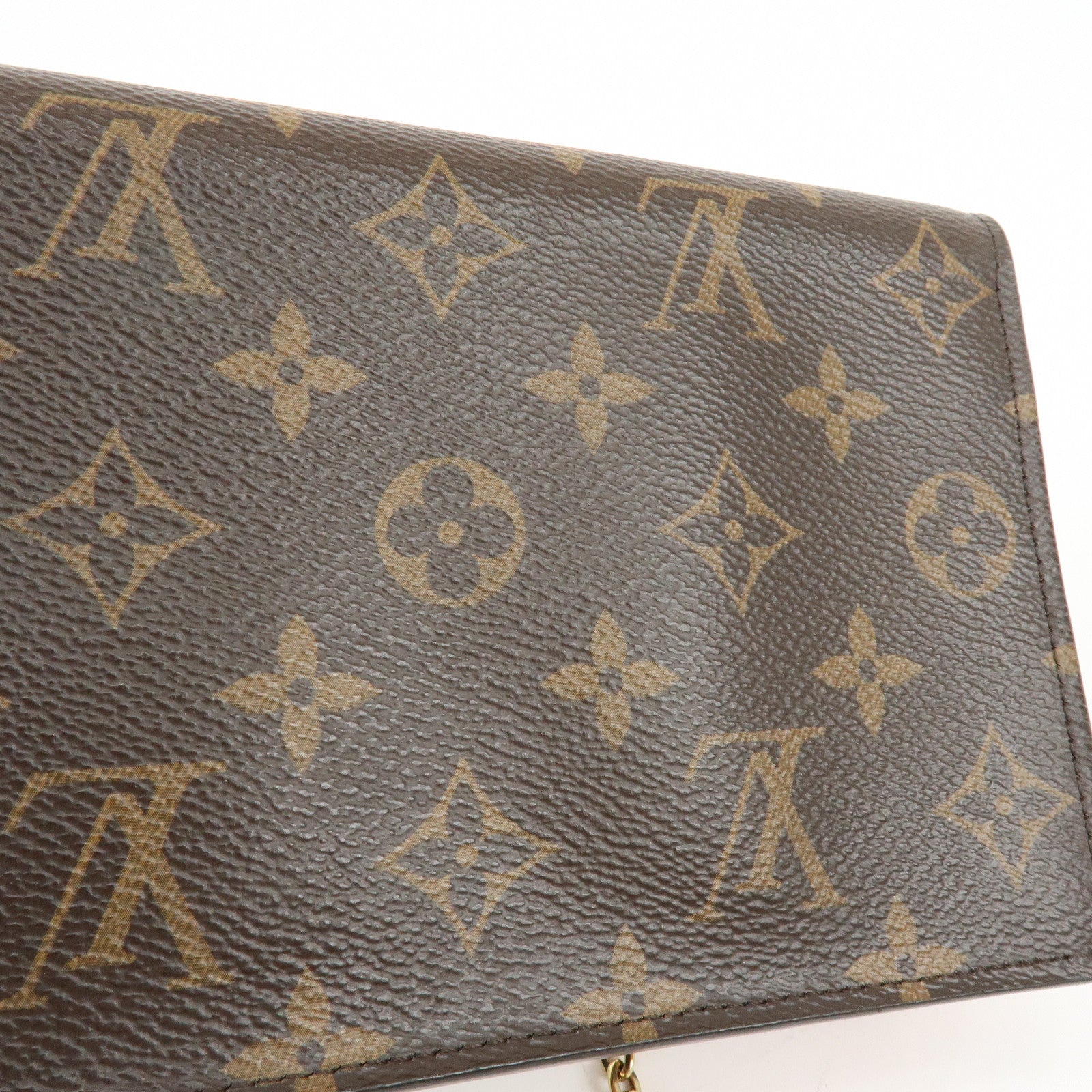 Louis Vuitton Monogram Portefeuille Flore Chain Wallet Pink M67405