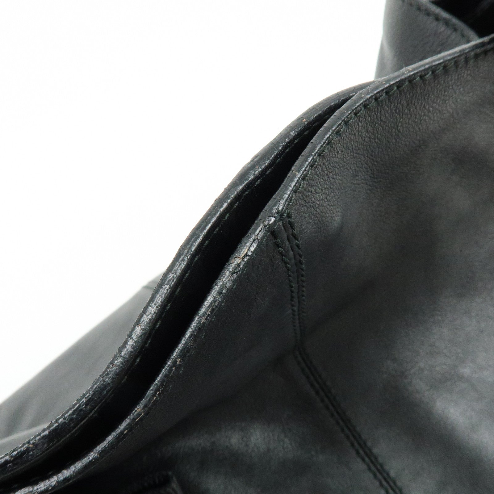 Ferragamo Vara Ribbon Leather Tote Bag Hand Bag Black