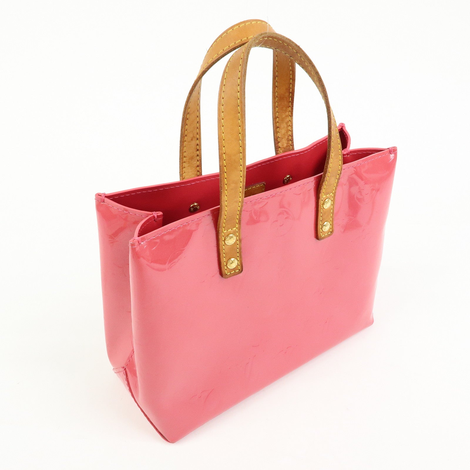 Louis Vuitton Monogram Vernis Reade PM Hand Bag Framboise M9132F