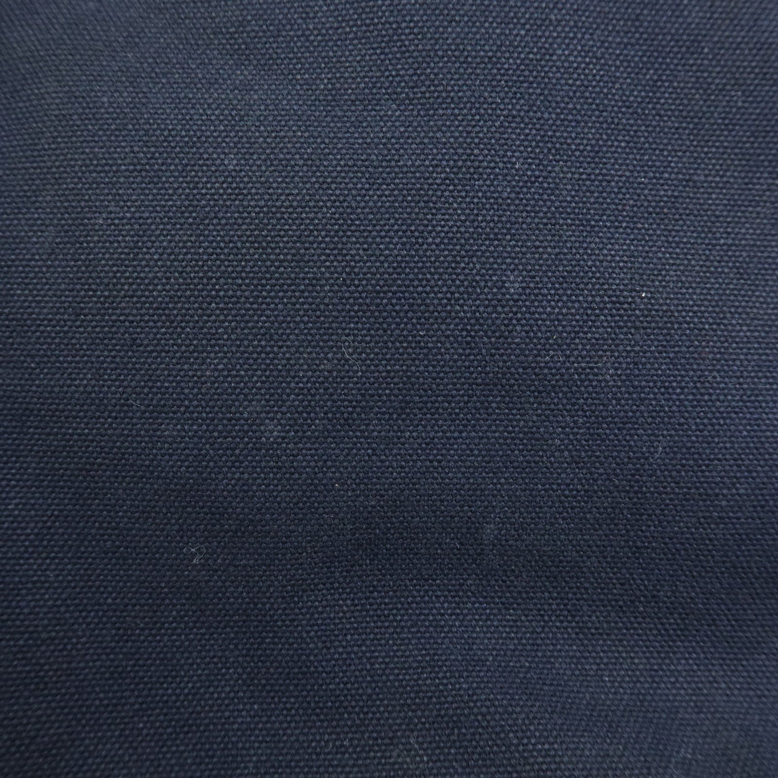 HERMES Bolide Pouch GM Cotton Leather Cosmetic Pouch Navy