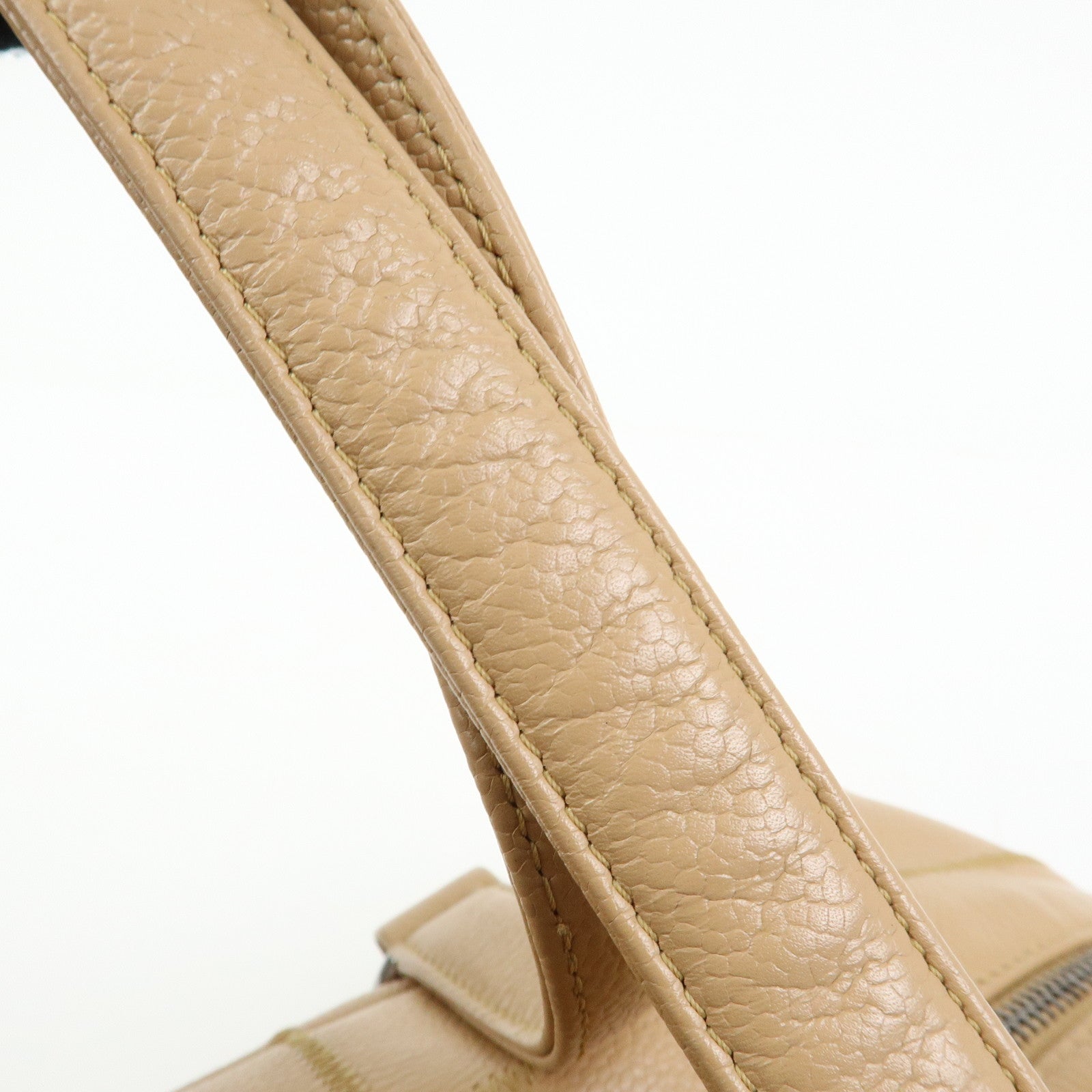 CHANEL Chocolate Bar Caviarskin Shoulder Bag Hand Bag Beige A26135