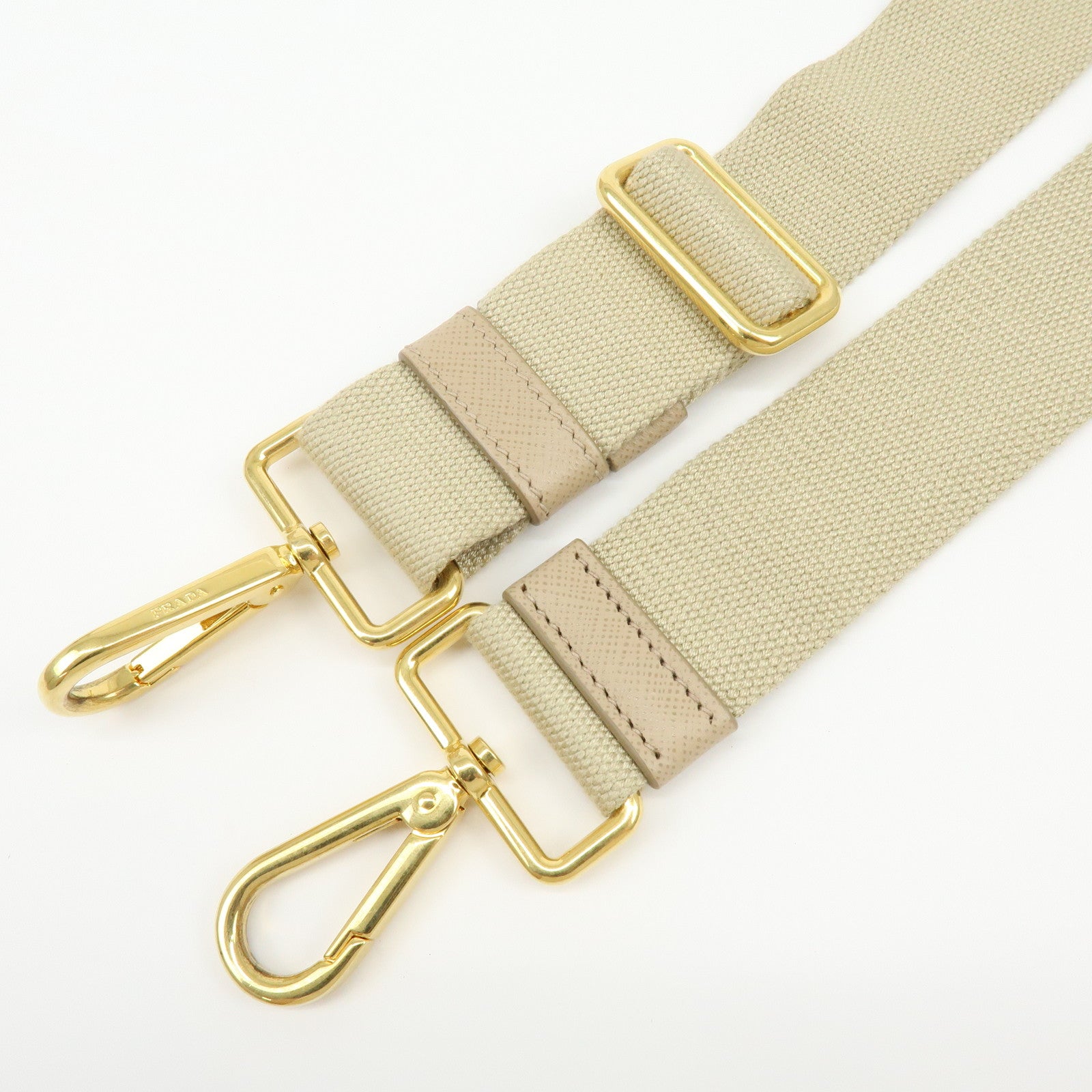 PRADA Triangle Logo Canapa Mini Canvas 2Way Bag Hand Bag Beige 1BG439