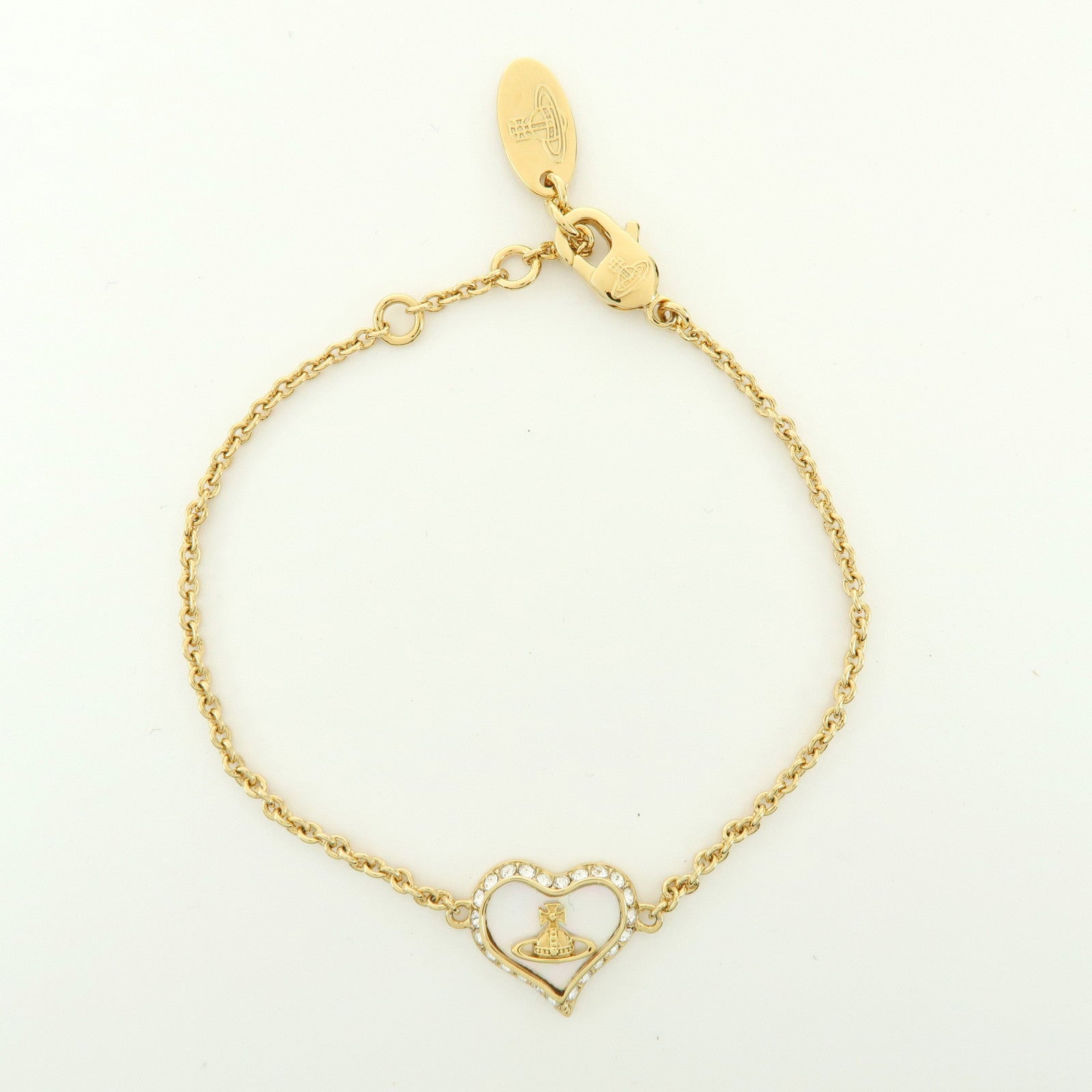 Vivienne Westwood Petra Metal Bracelet Heart Motif Gold
