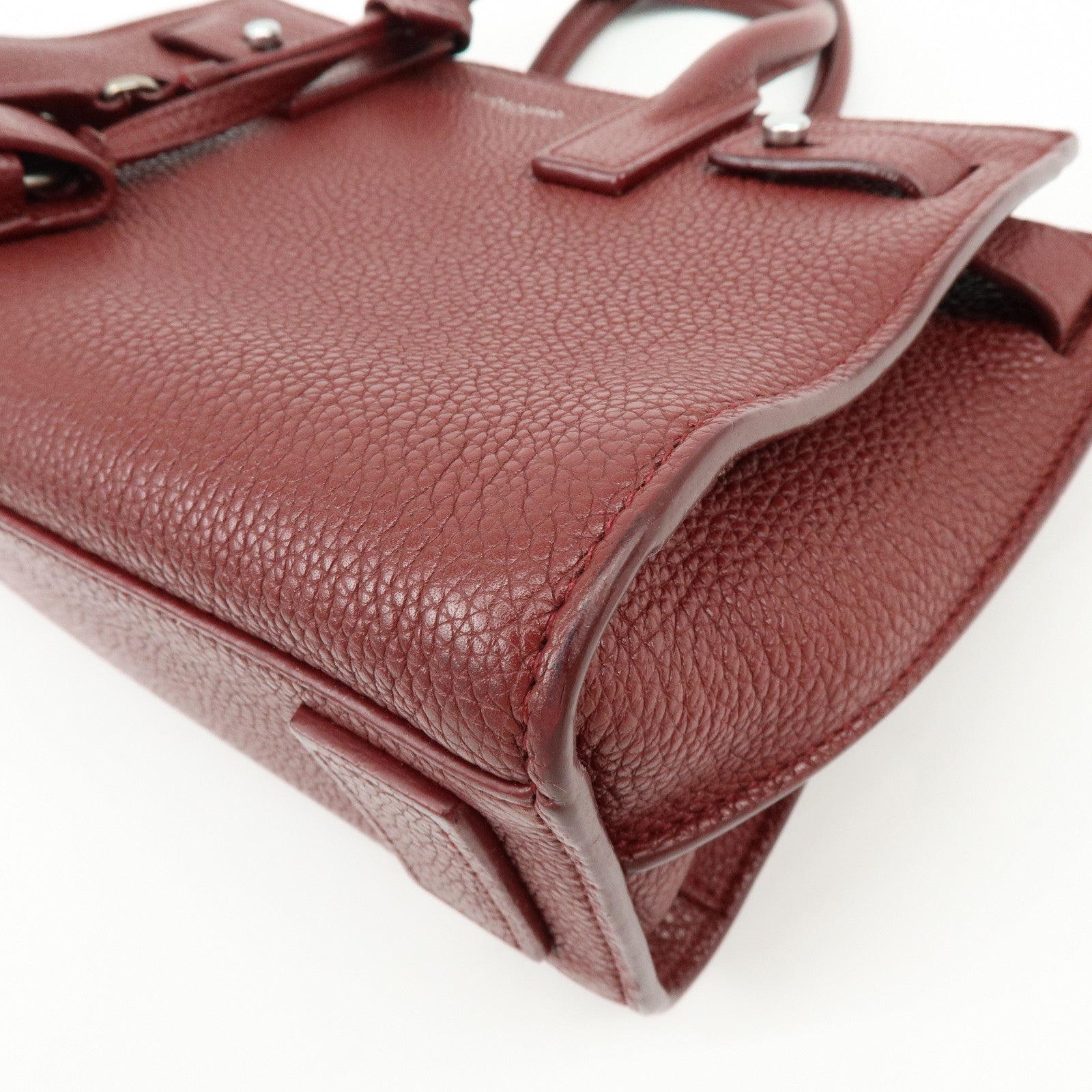 SAINT LAURENT PARIS Calf Leather Sac de Jour 2Way Hand Bag 485019