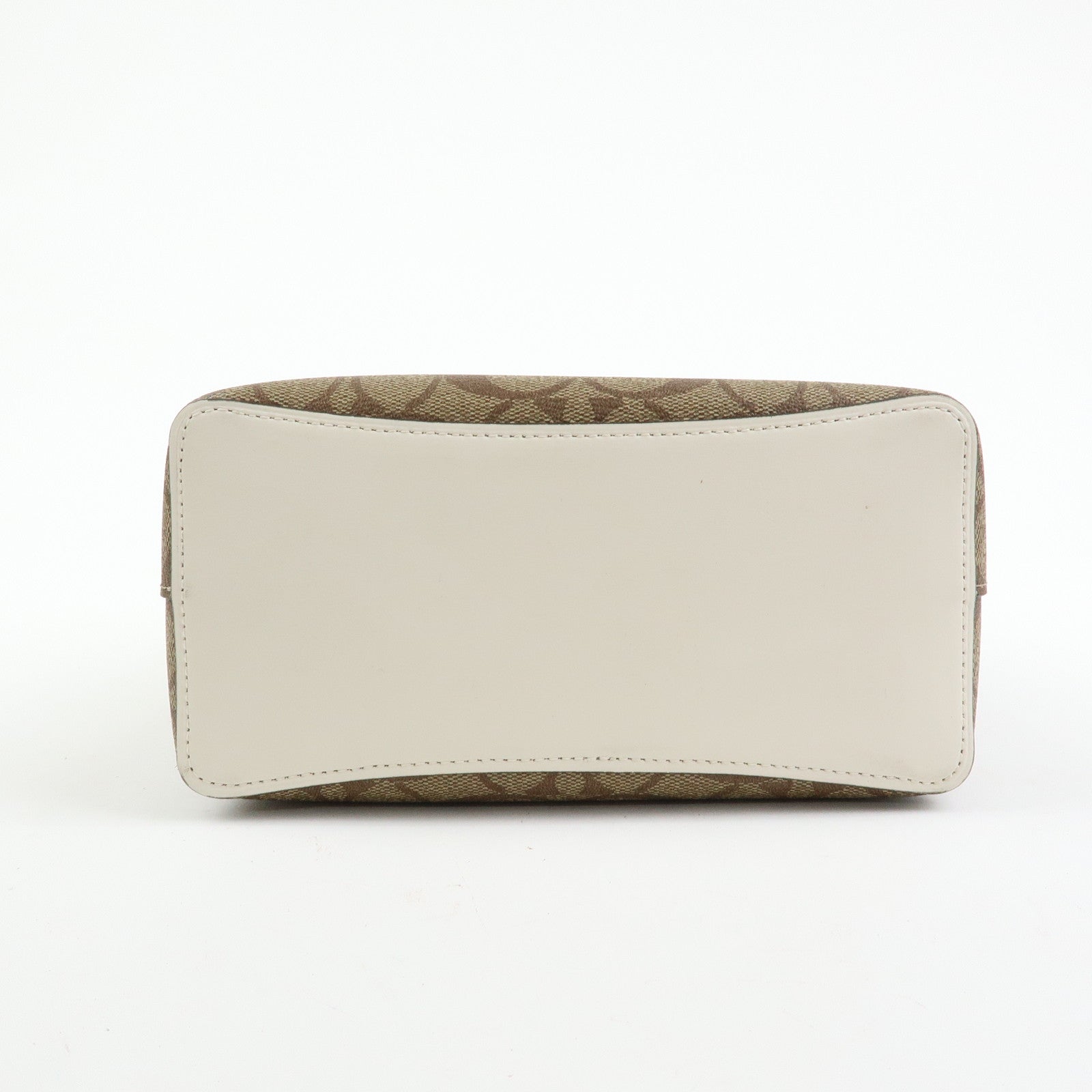 COACH Signature PVC Leather 2Way Shoulder Bag Hand Bag Beige Brown