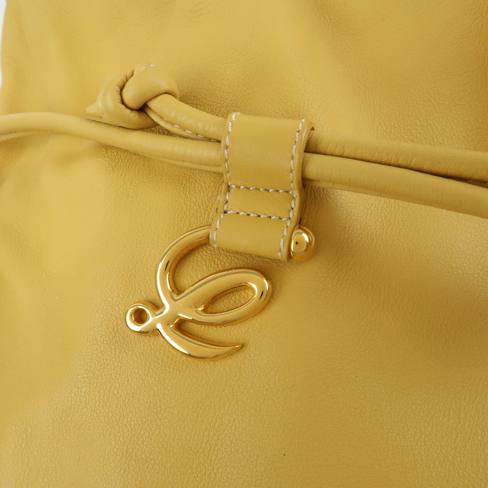 LOEWE Anton Anagram Leather Shoulder Bag Backpack and Pouch Yellow