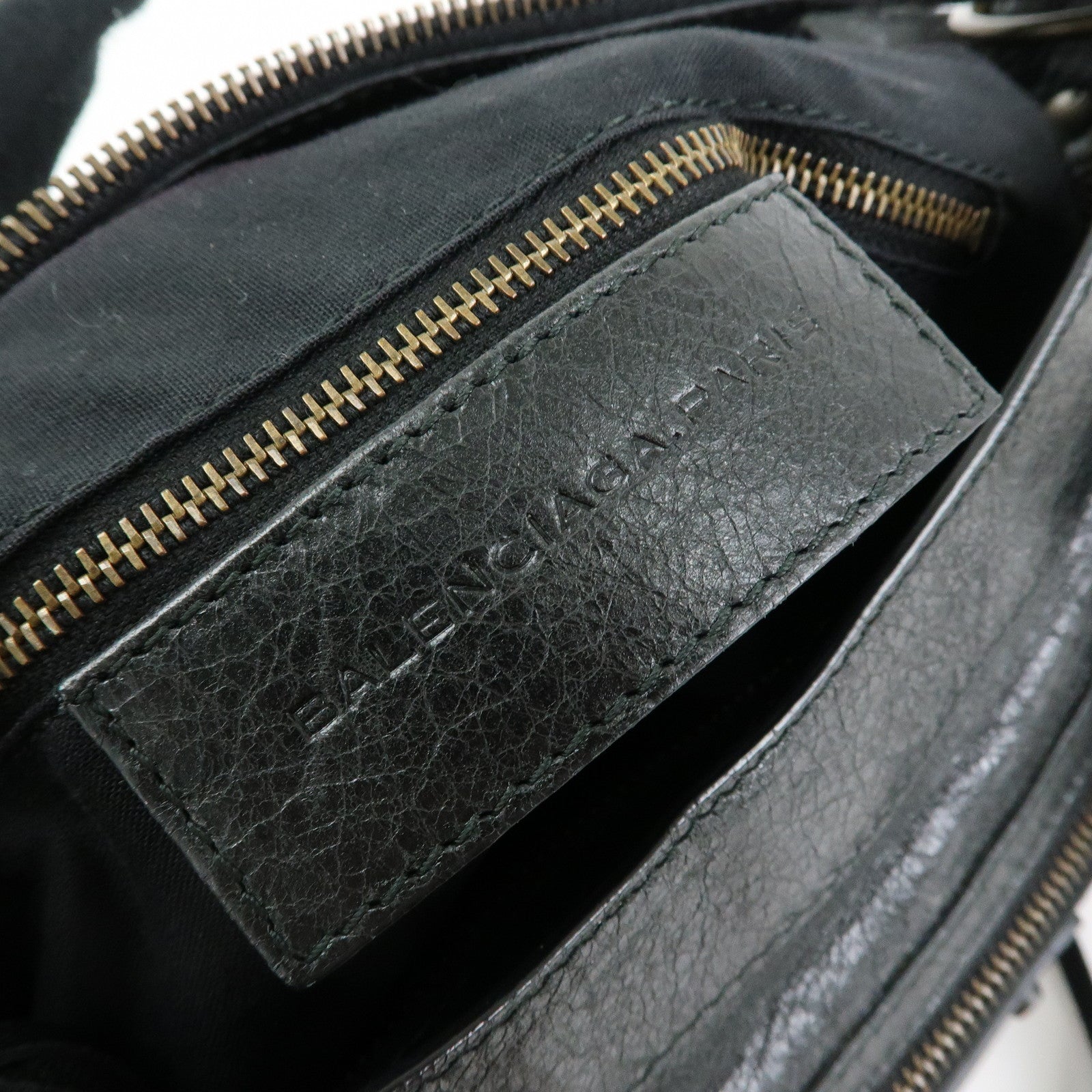 BALENCIAGA The Town Leather 2Way Bag Hand Bag Black 240579