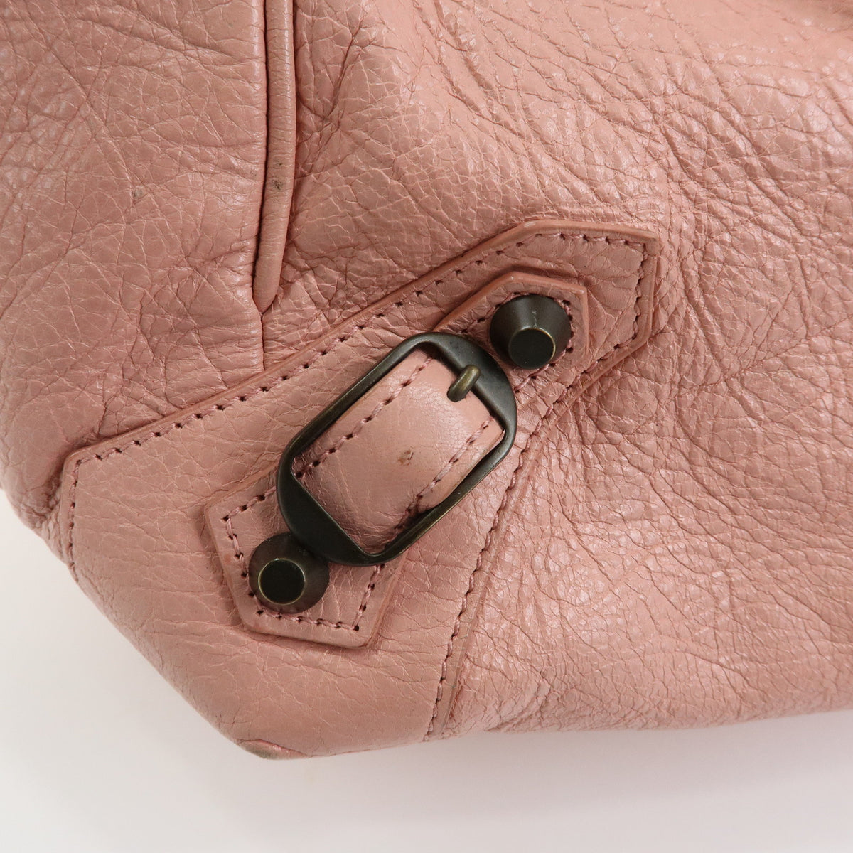 BALENCIAGA Classic The Sunday Leather Tote Bag Hand Bag Pink 228750