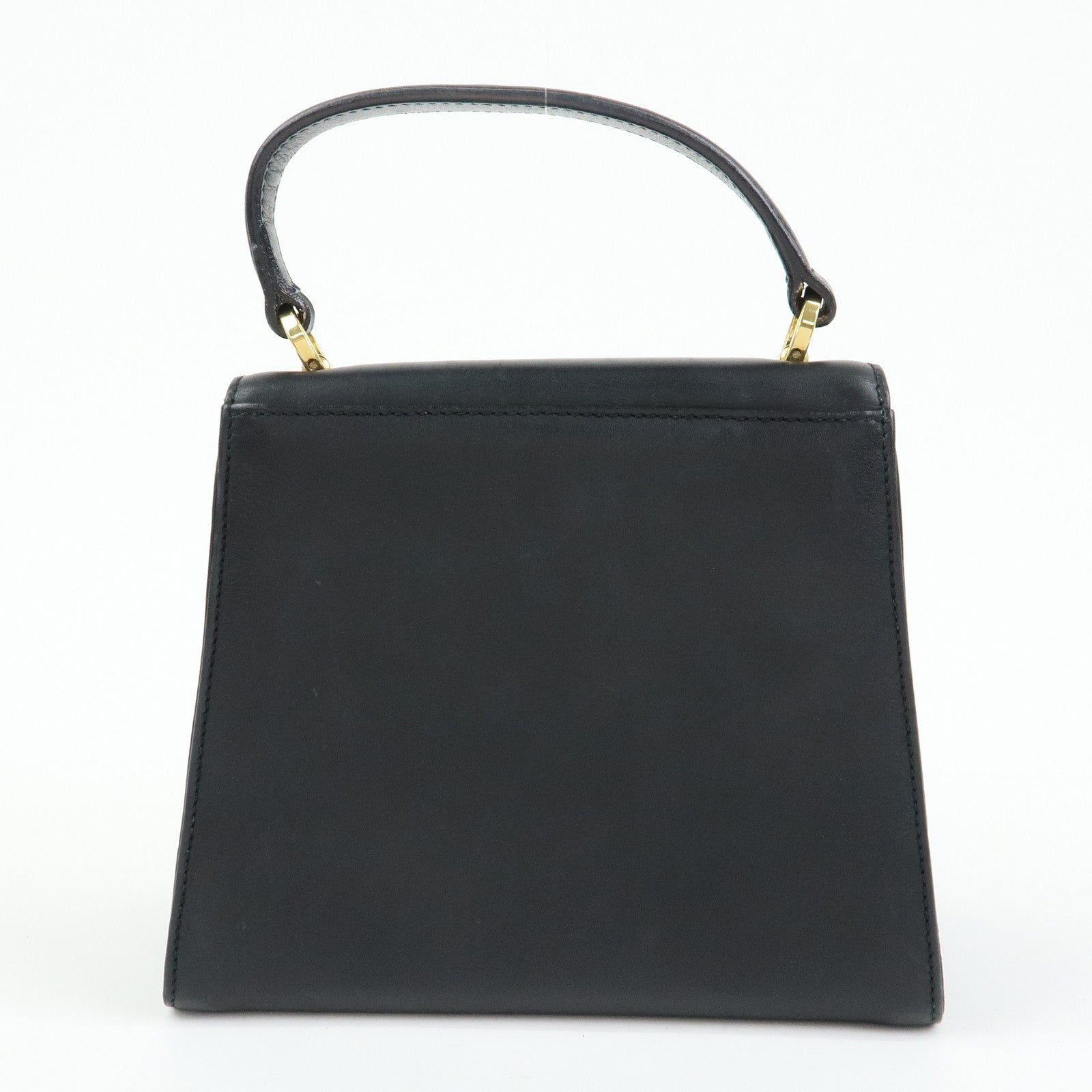 Ferragamo Vara Ribbon Leather 2Way Hand Bag Shoulder Bag Black