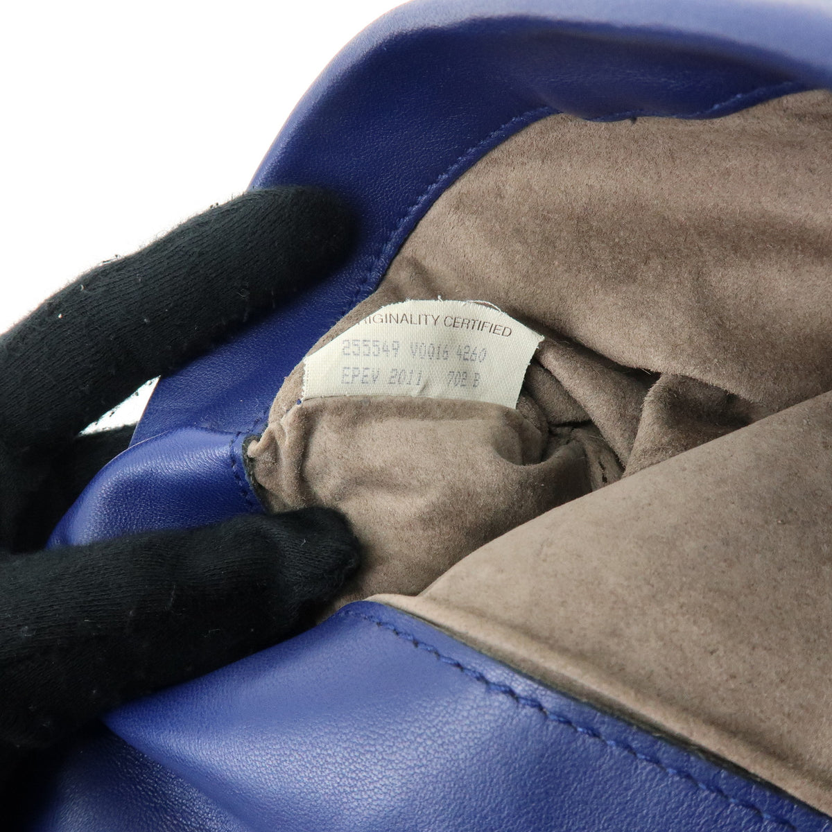 BOTTEGA VENETA Intrecciato Leather Shoulder Bag Crossbody Bag Blue