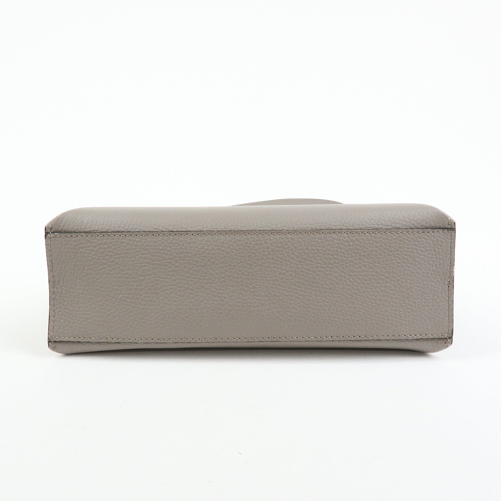 GUCCI Bamboo Leather 2Way Bag Hand Bag Shoulder Bag Grey 370831