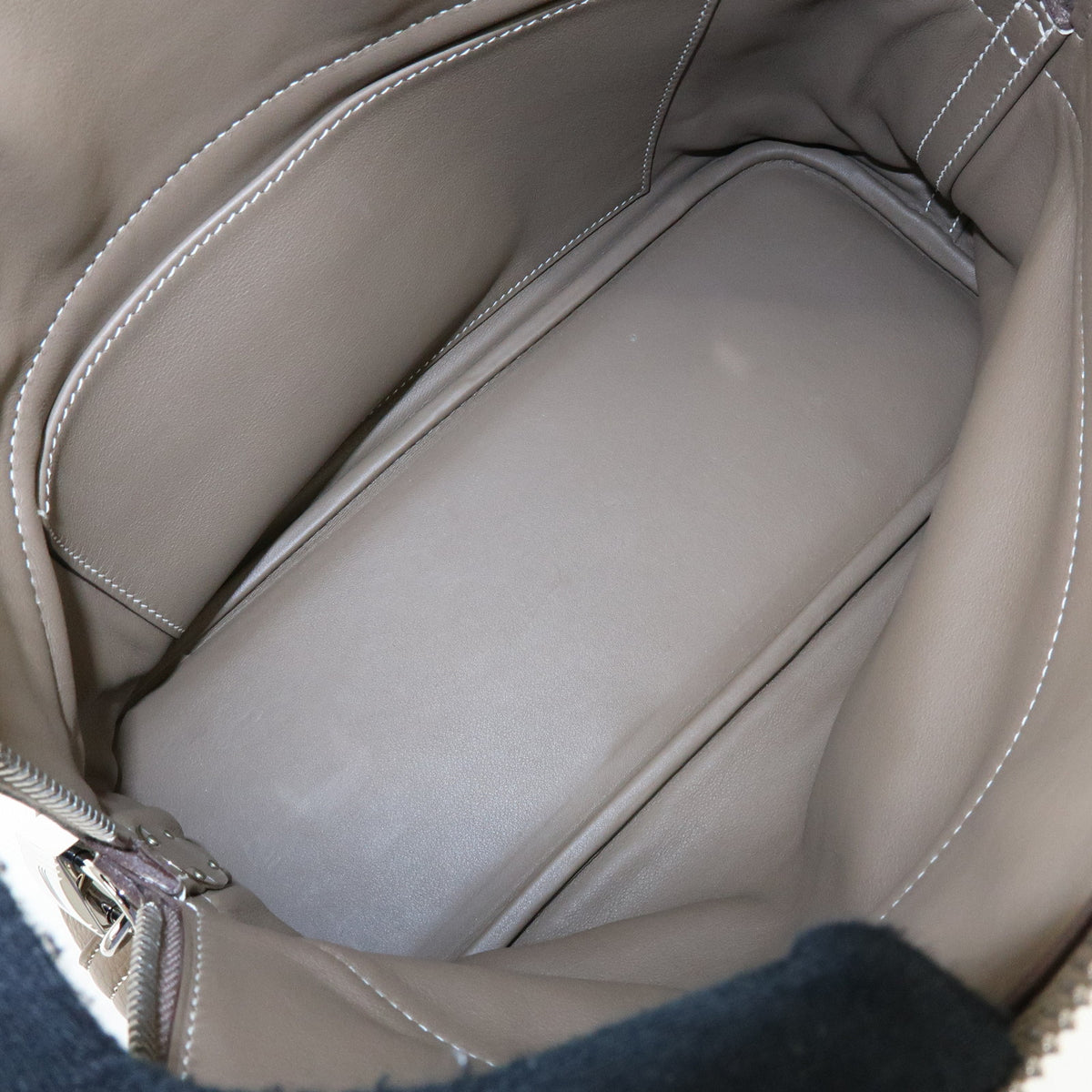 HERMES Blolide 31 Taurillon Clemence 2Way Bag Hand Bag C Stamped Etoupe
