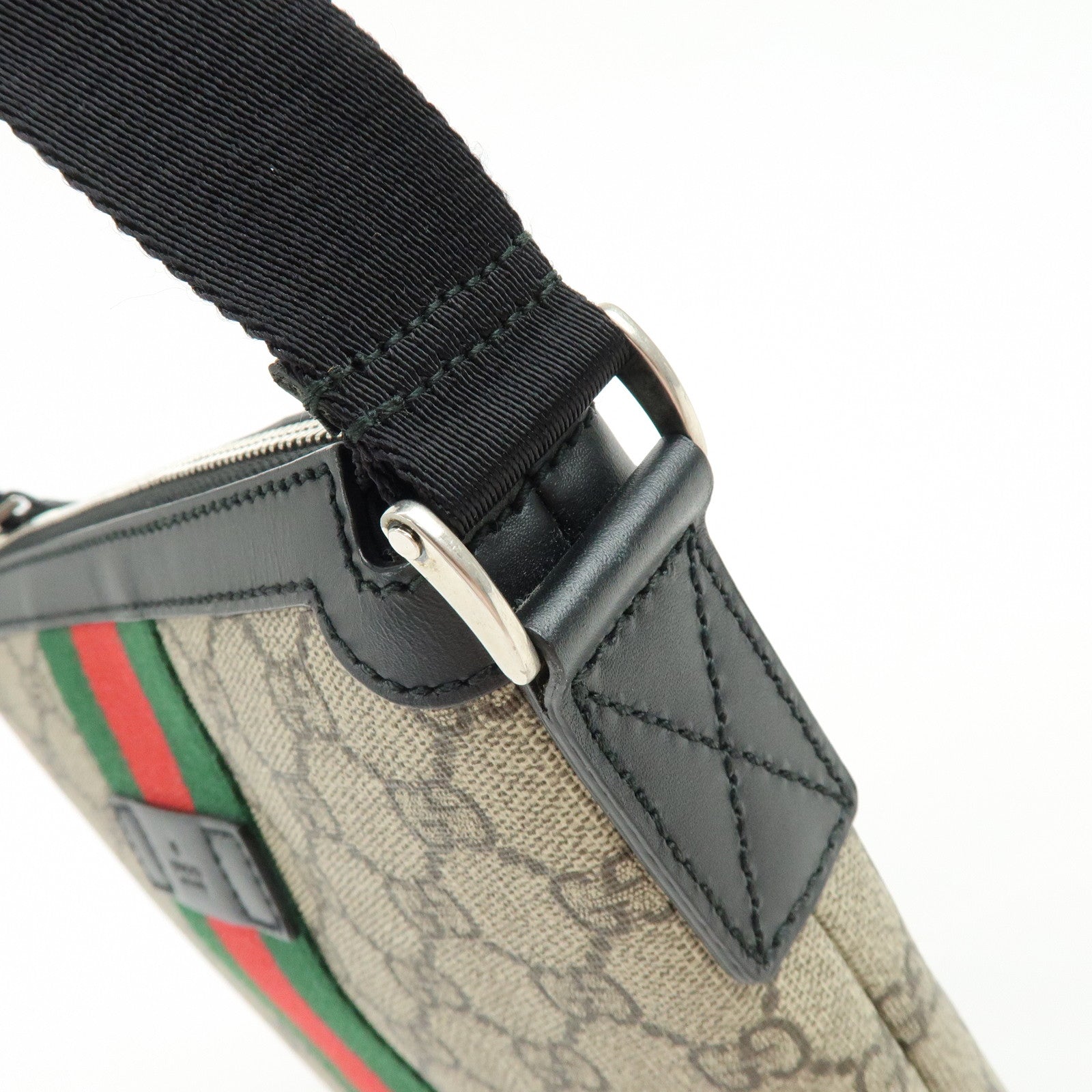 GUCCI Sherry GG Supreme Leather Shoulder Crossbody Bag Beige 471454
