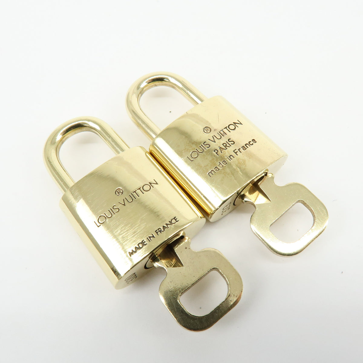 Louis Vuitton Lot of 10 Lock & Key Cadena Key Lock Gold