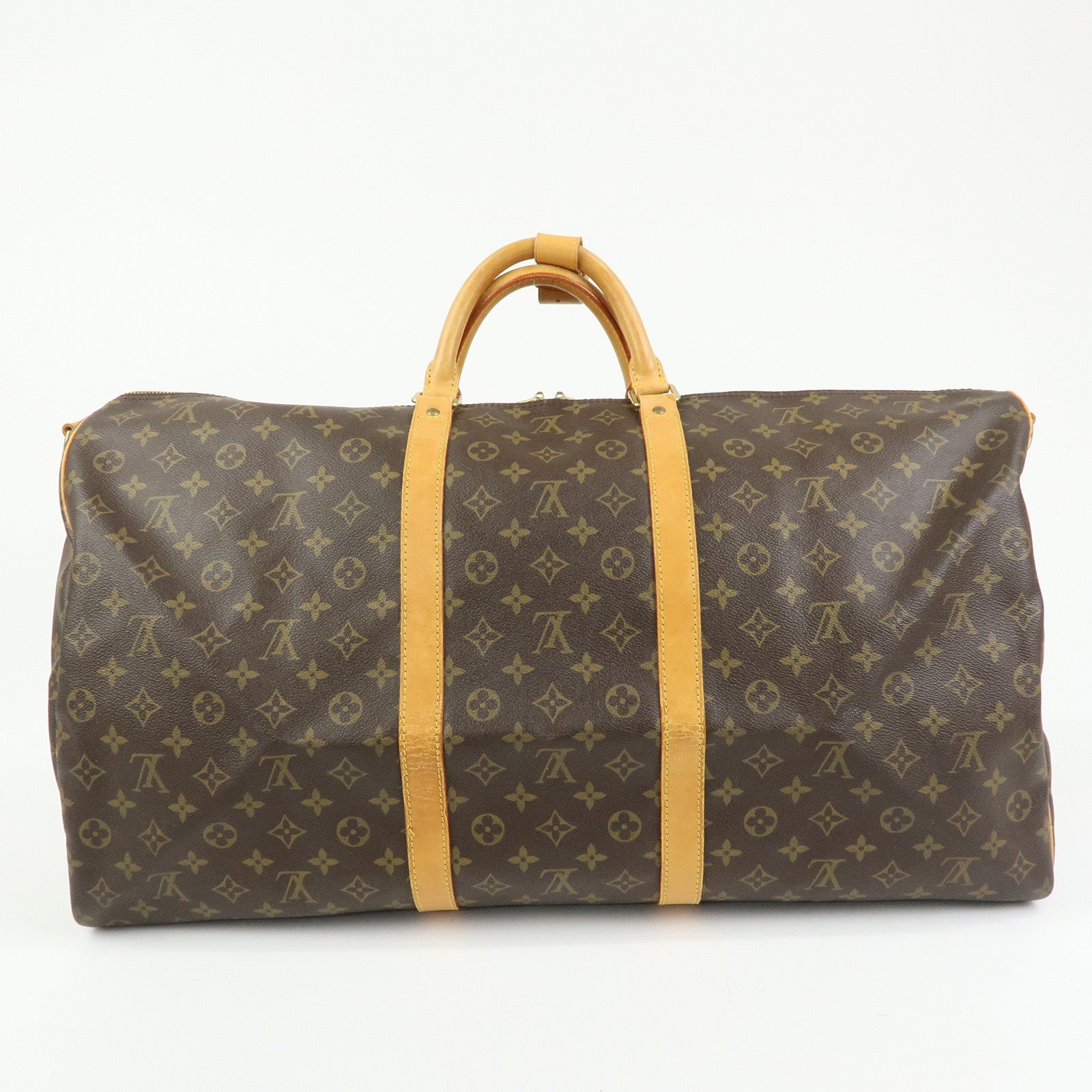 Louis Vuitton Monogram Keep All Bandouliere 60 Bag Brown M41412