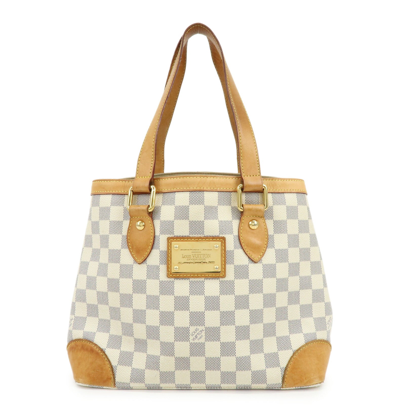 Louis Vuitton Damier Azur Hampstead PM Hand Bag Ivory N51207