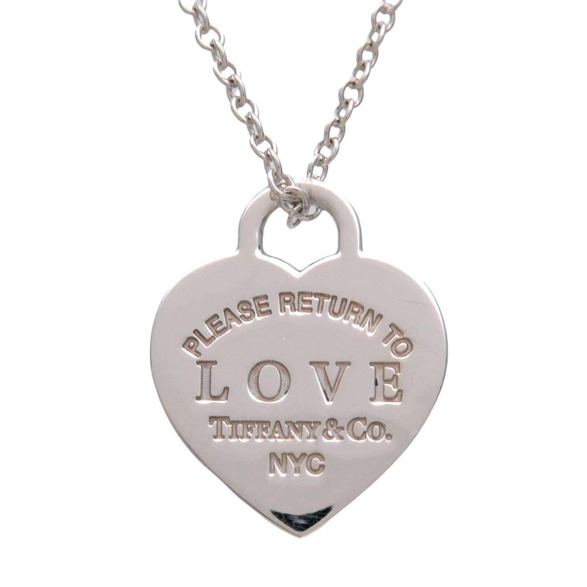 Tiffany & Co Return to Tiffany LOVE Heart Tag Necklace SV925 Silver