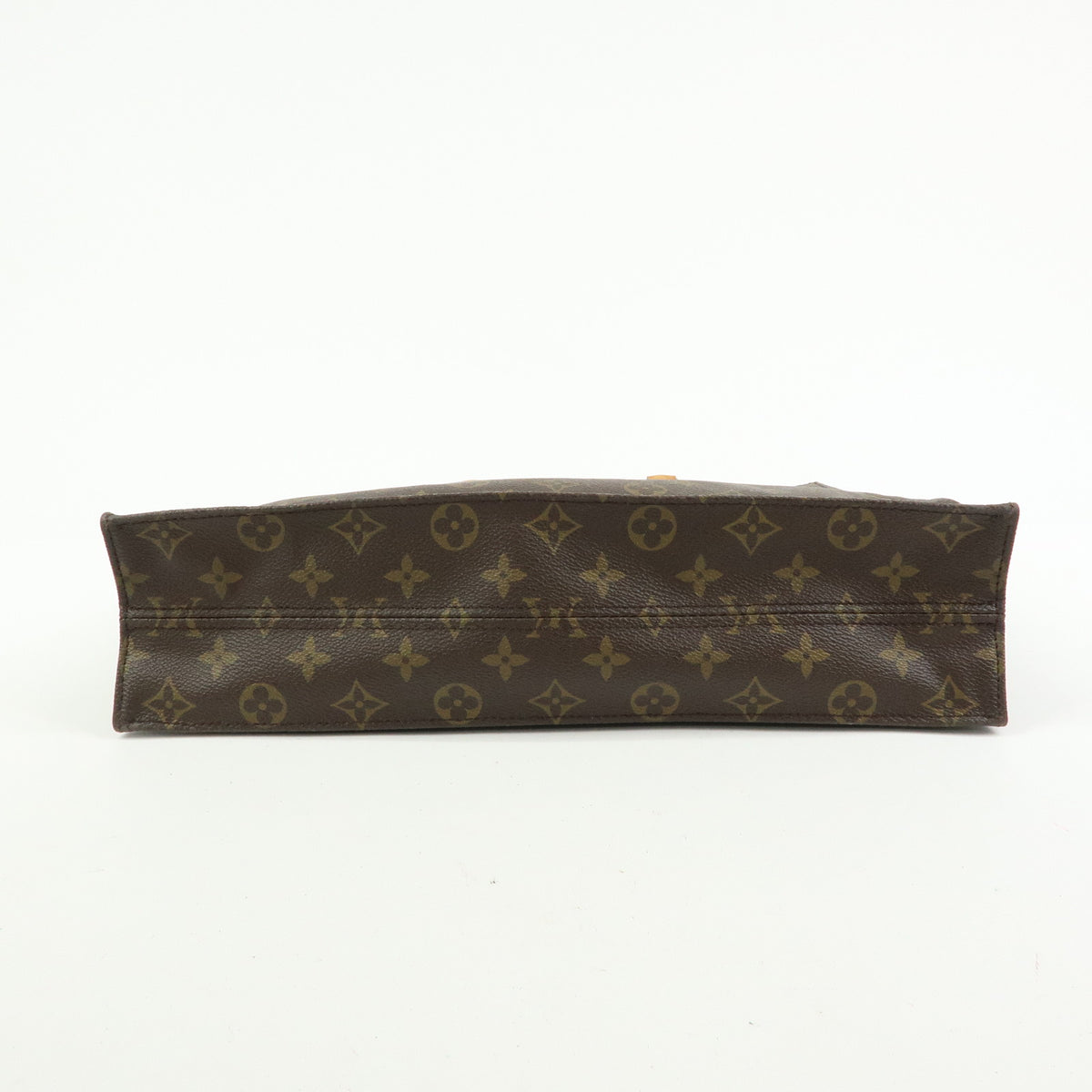 Louis Vuitton Monogram Sac Plat Tote Bag Hand Bag Brown M51140