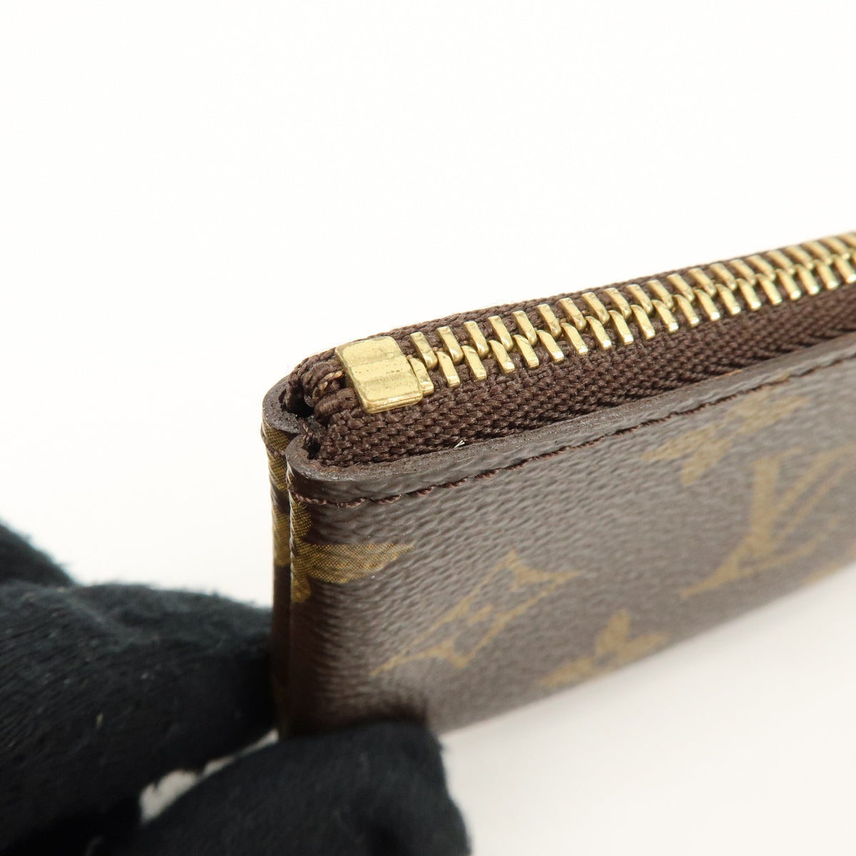 Louis Vuitton Monogram Pochette Cles Coin Case Key Case Brown M62650