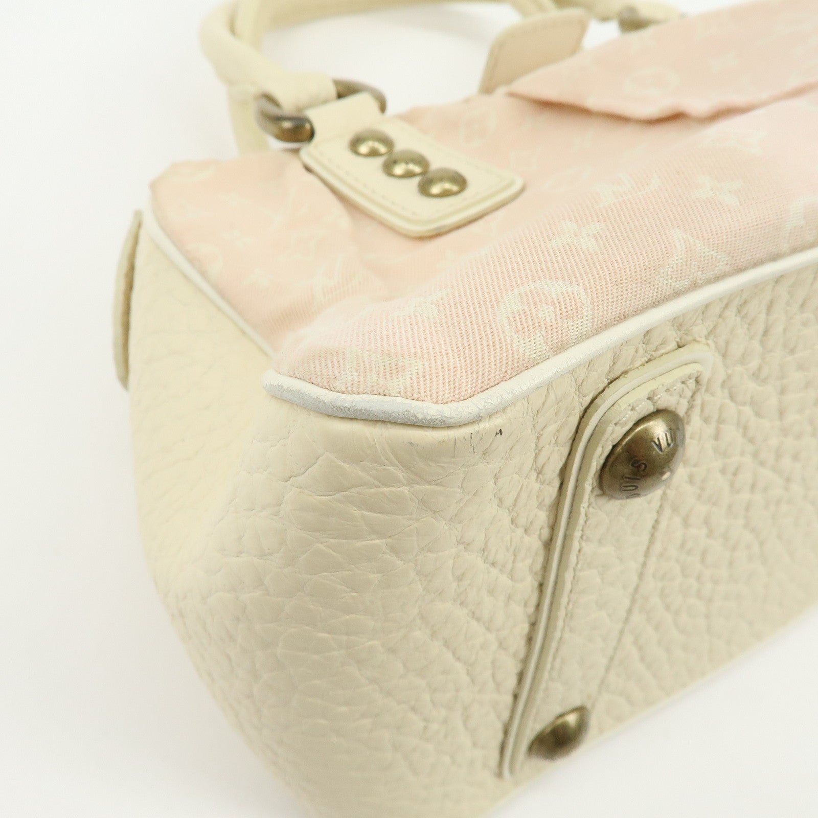 Louis Vuitton Monogram Mini Lin Trapes PM Hand Bag Rose M40062