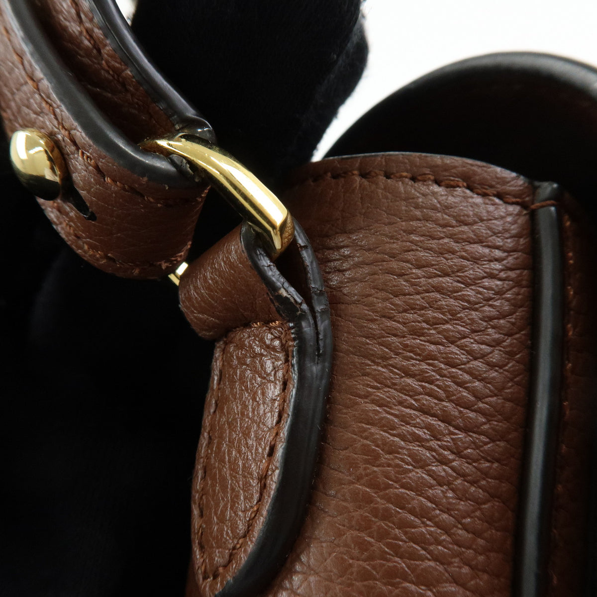 BURBERRY Nova Plaid Leather Canvas Shoulder Bag Crossbody Bag Brown