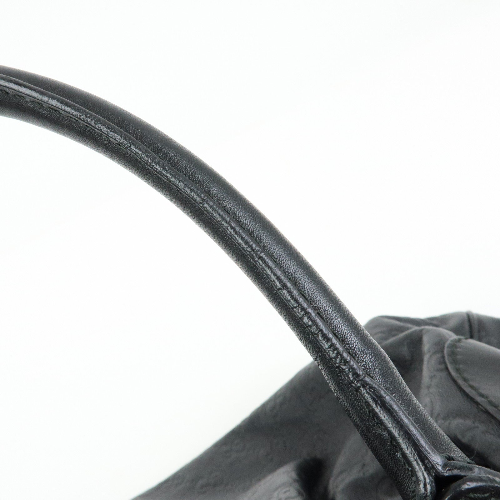 GUCCI Sukey Guccissima Leather 2Way Shoulder Bag Black 223974