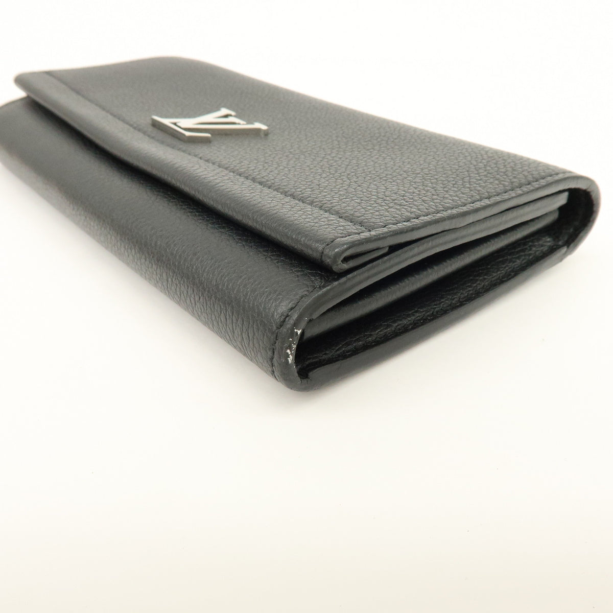 Louis Vuitton Portefeuille Lockme II Calf Skin Long Wallet Noir M62329