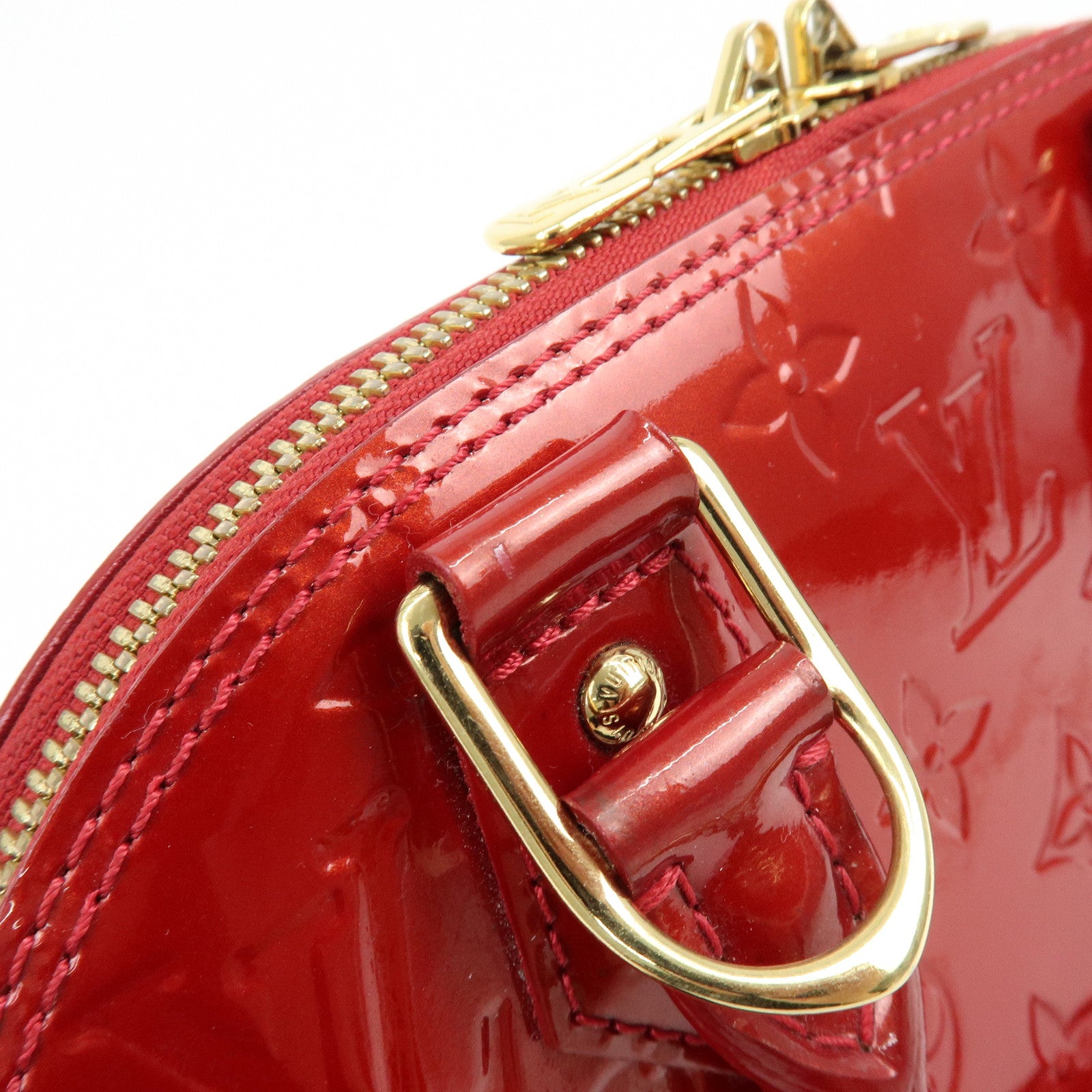 Louis Vuitton Monogram Vernis Alma BB 2Way Bag Red M91606