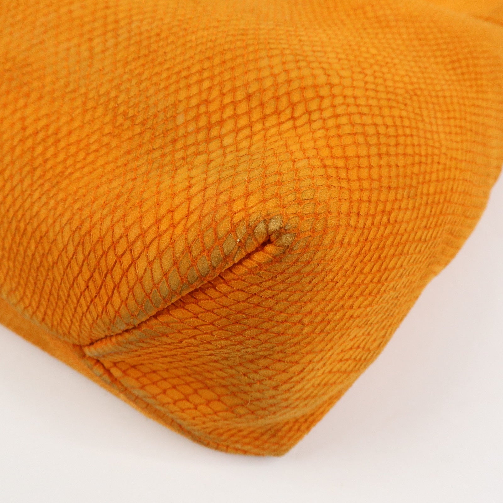 LOEWE Logo Suede Shoulder Bag Tote Bag Hand Bag Orange