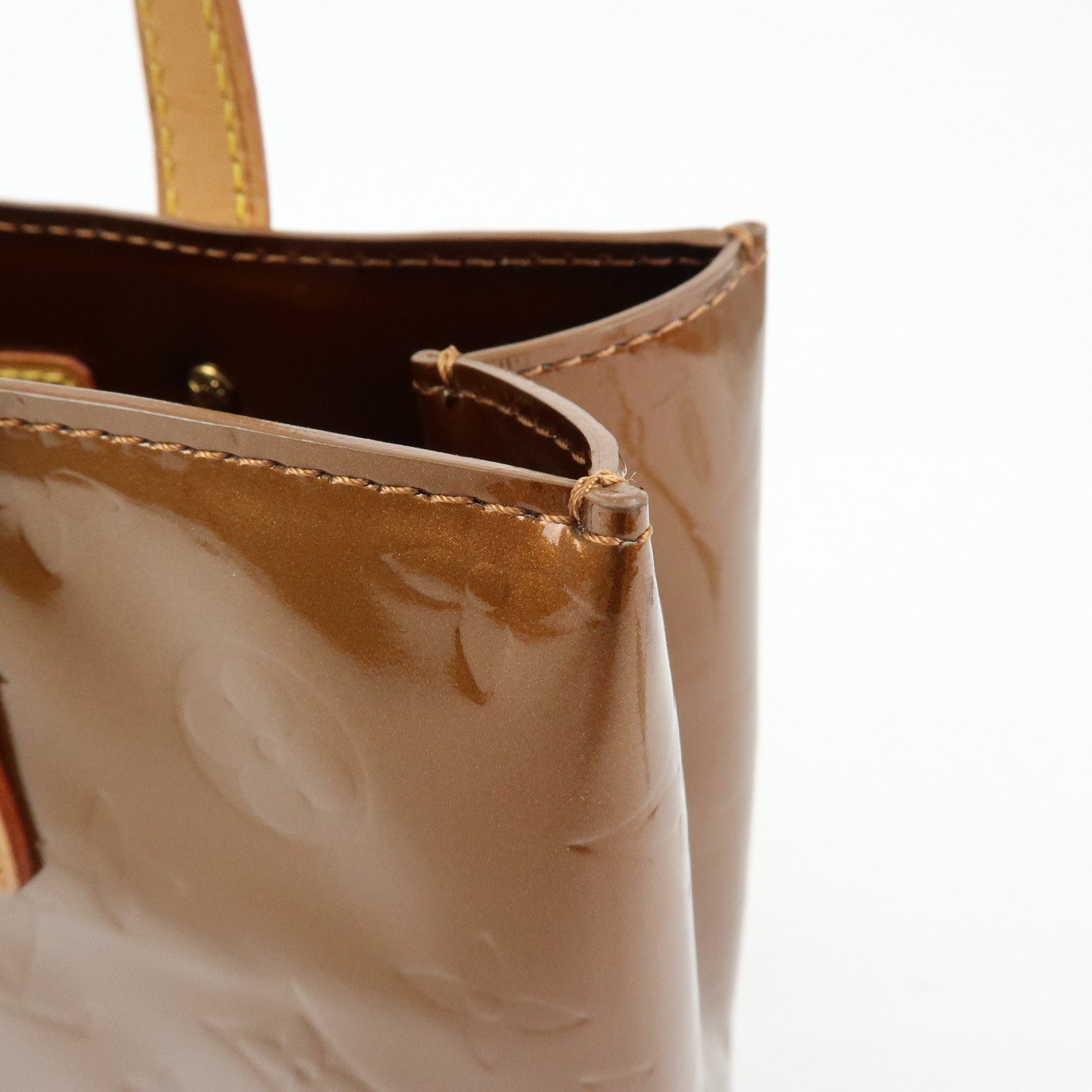 Louis Vuitton Monogram Vernis Reade PM Hand Bag Tote Bag Bronze M91146