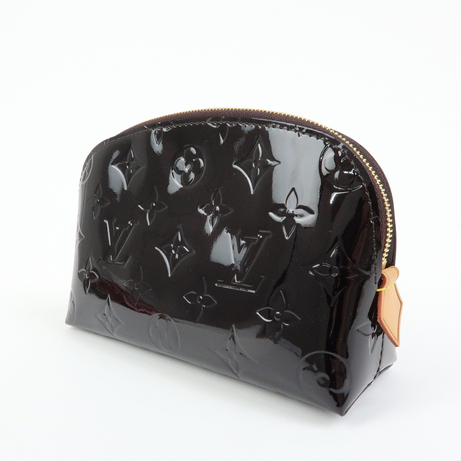Louis Vuitton Monogram Vernis Pochette Cosmetic Pouch Amarante M91495