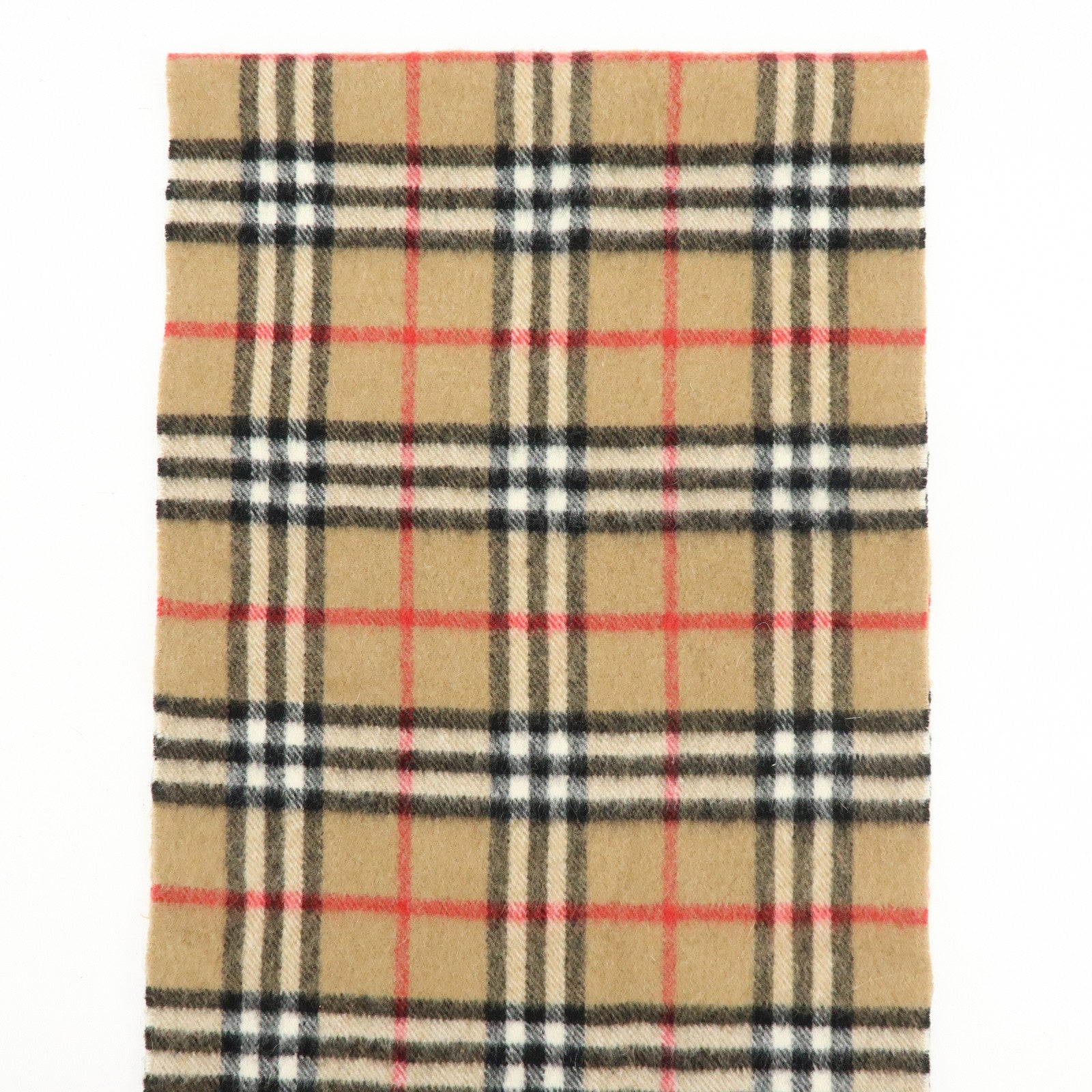 BURBERRY Set of 2 Nova Plaid Wool 100% Scarf Stole Beige Navy