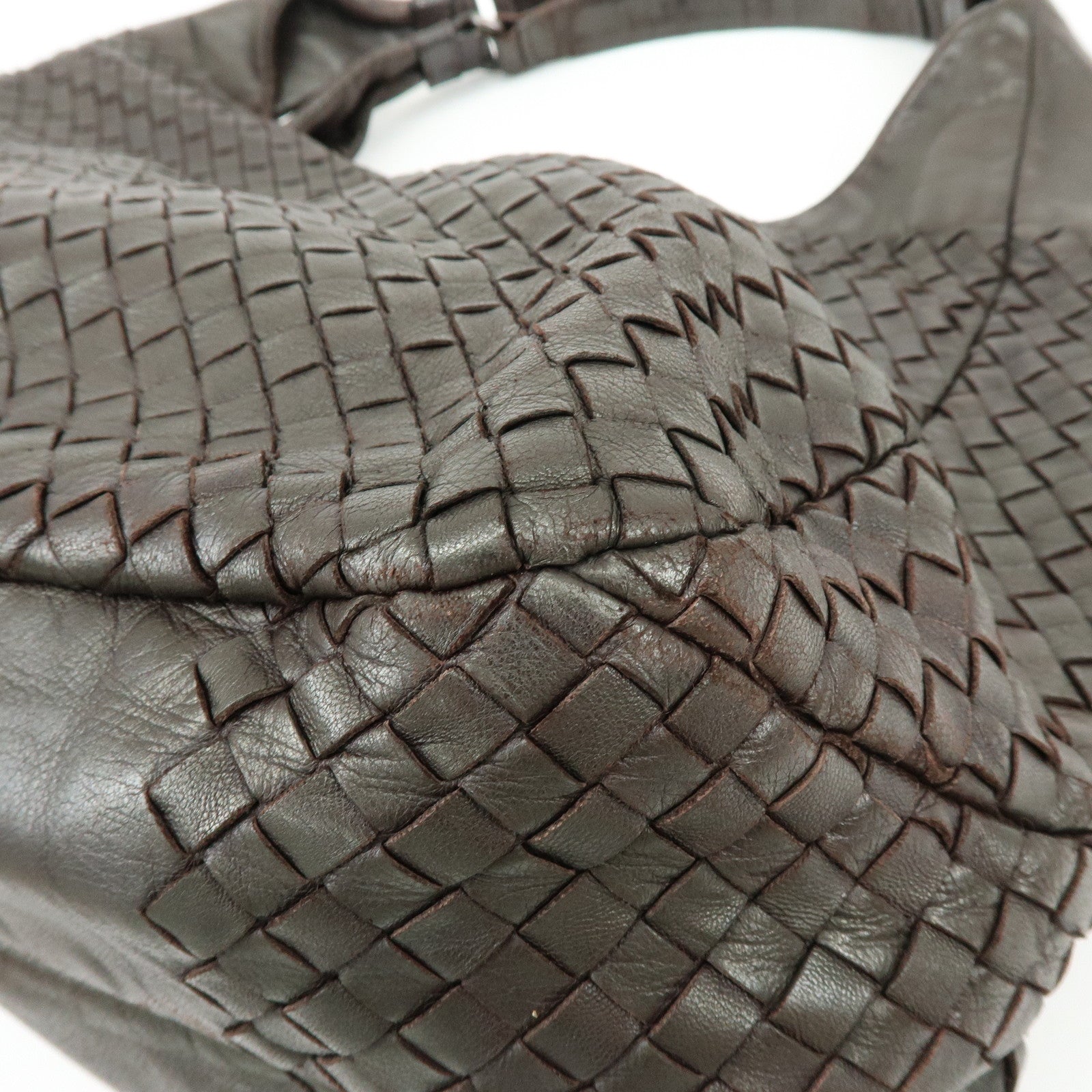 BOTTEGA VENETA Intrecciato Campana Leather Shoulder Bag 124864