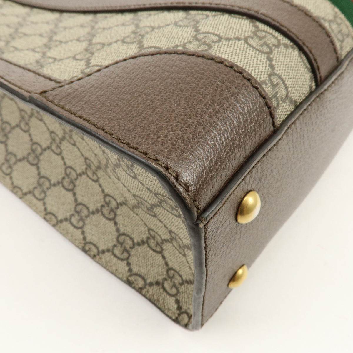 GUCCI Sherry Ophidia GG Supreme Leather 2Way Shoulder Bag Brown 724685