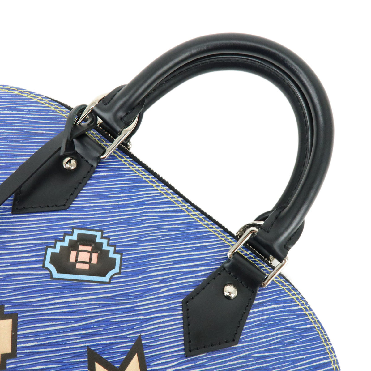 Louis Vuitton Epi Denim Leather Alma PM Hand Bag Blue M50835
