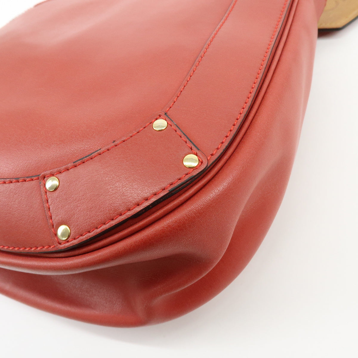 Chloe Eden Leather Shoulder Bag Crossbody Bag Tassel Red