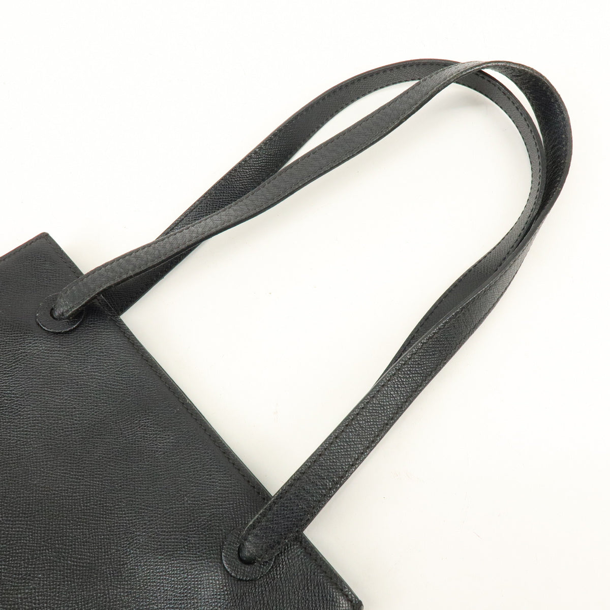 CHANEL Logo Caviarskin Tote Bag Shoulder Bag Black