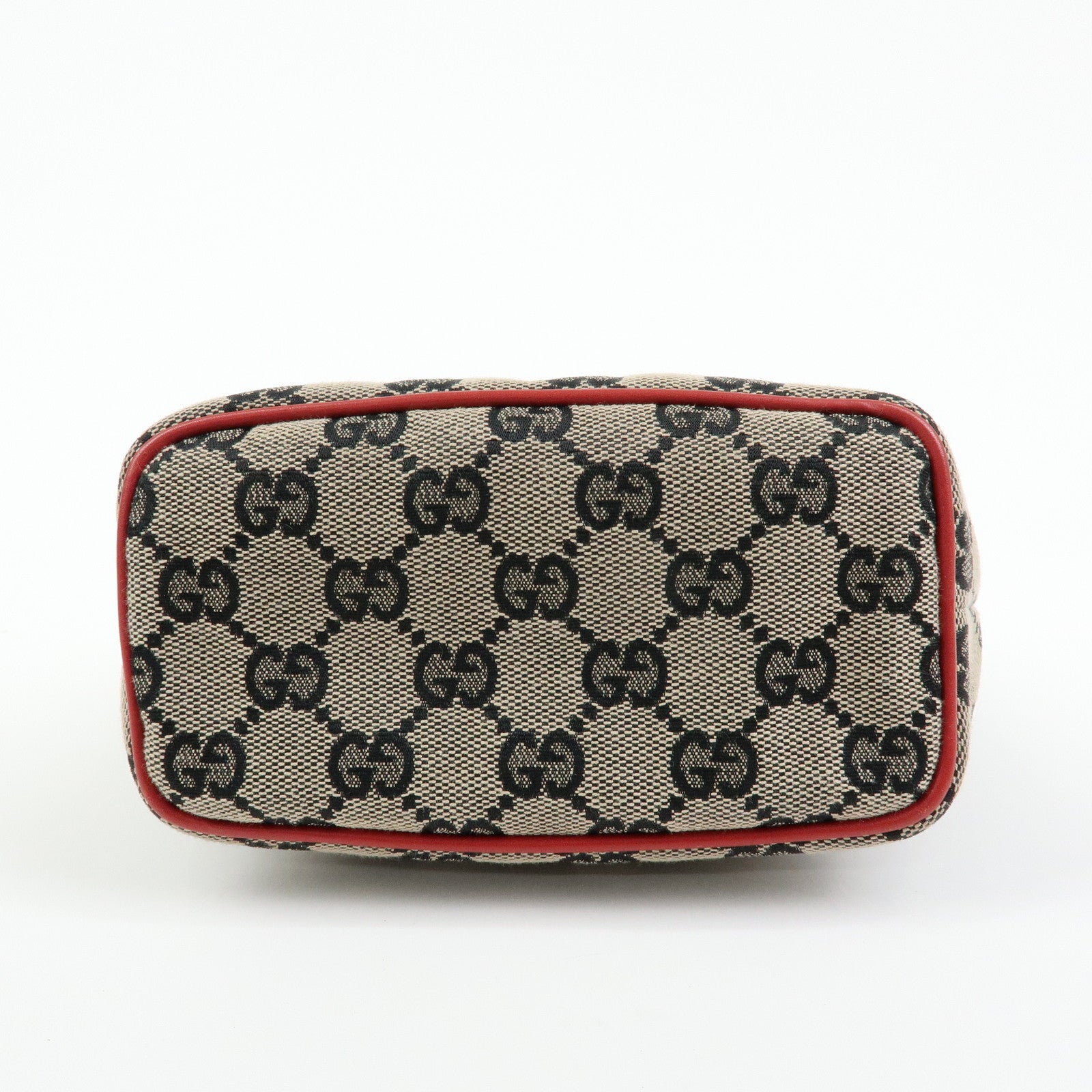 GUCCI GG Canvas Leather Vanity Accessory Pochette Mini Pouch 039・1147